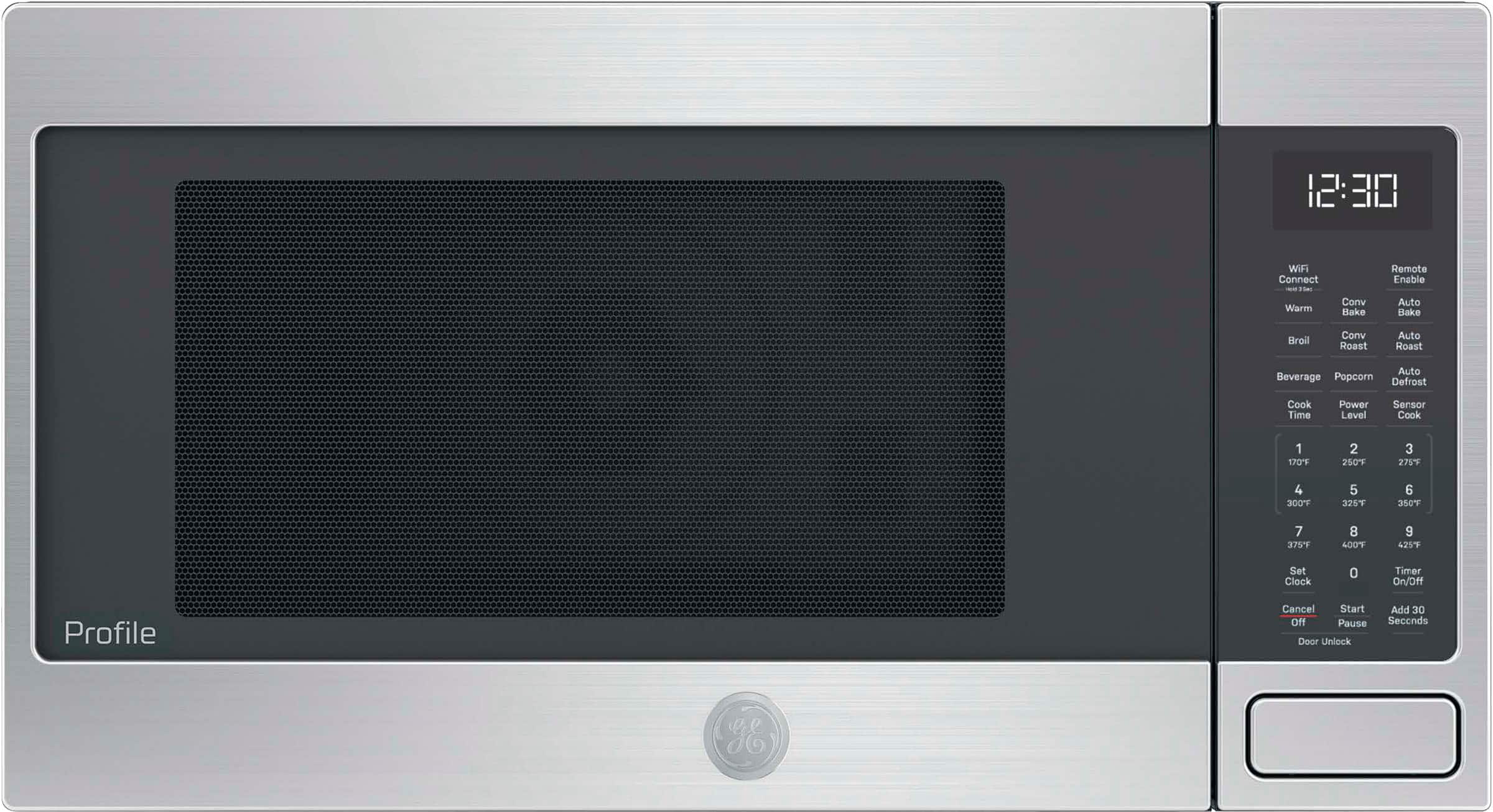 GE Profile - 1.5 Cu.Ft. Convection Countertop Microwave with Sensor Cooking and Scan to Cook Technology - Stainless Steel pr…