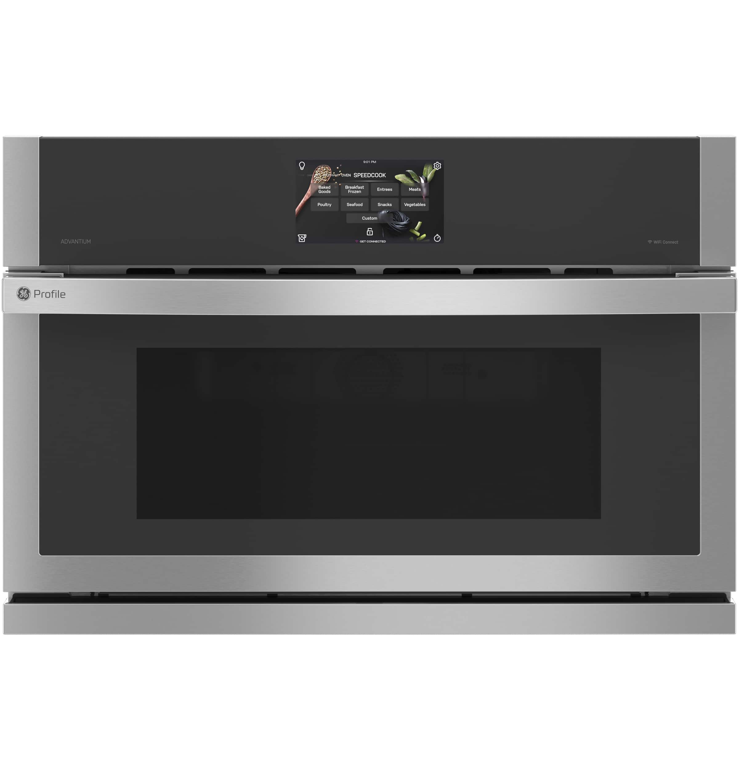 GE Profile - 1.7 Cu. Ft. Convection Built-In Microwave with Sensor Cooking and Five in One 240V Advantium Technology - Stain…