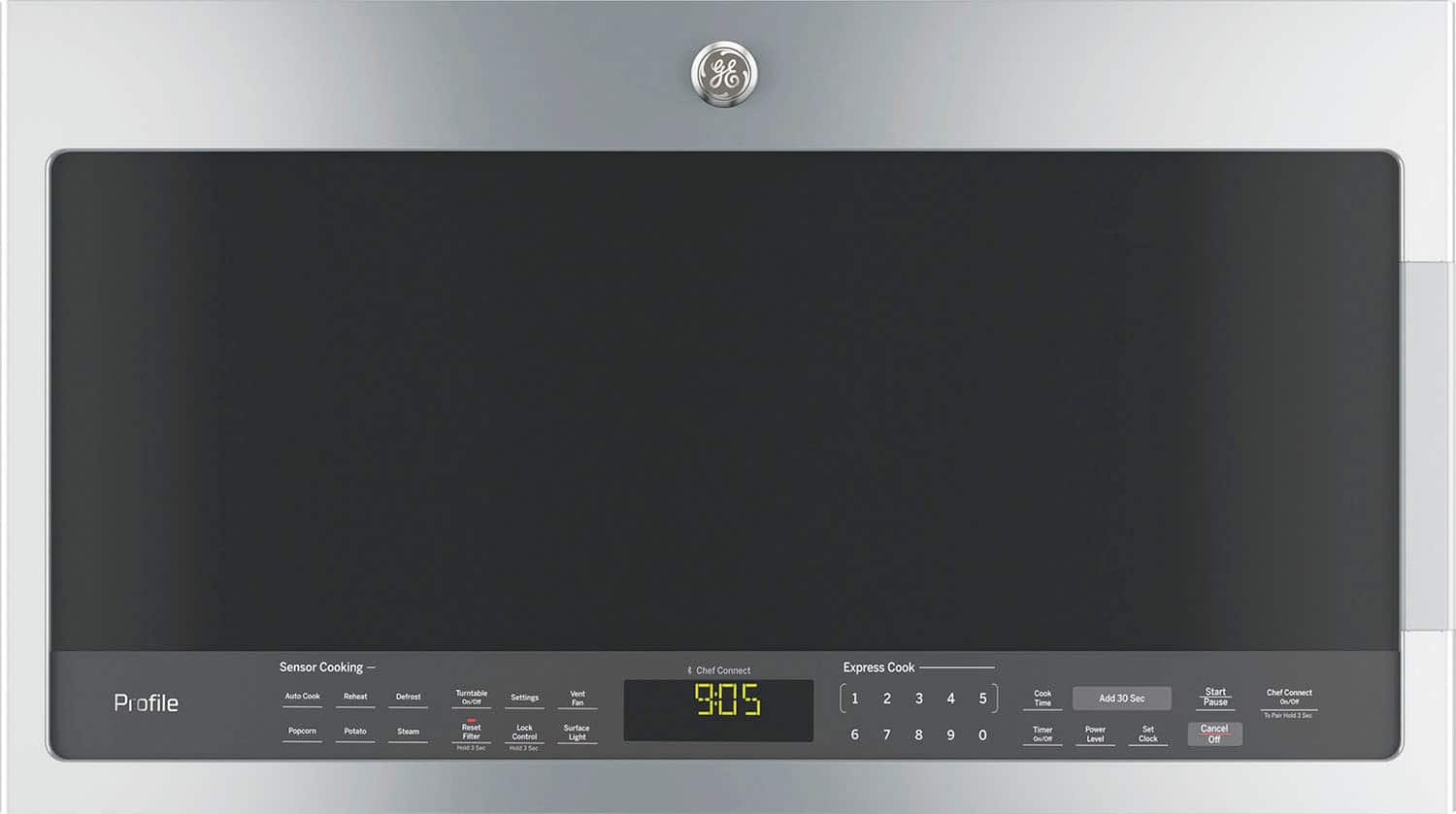 GE Profile - 2.1 Cu. Ft. Over-the-Range Microwave with Sensor Cooking and Chef Connect - Black Stainless Steel product image