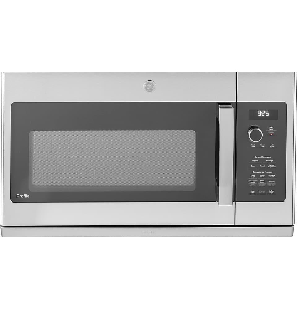 GE Profile - 2.2 Cu. Ft. Over-the-Range Microwave with Sensor Cooking and Extendable Slide-Out Vent - Stainless Steel produc…