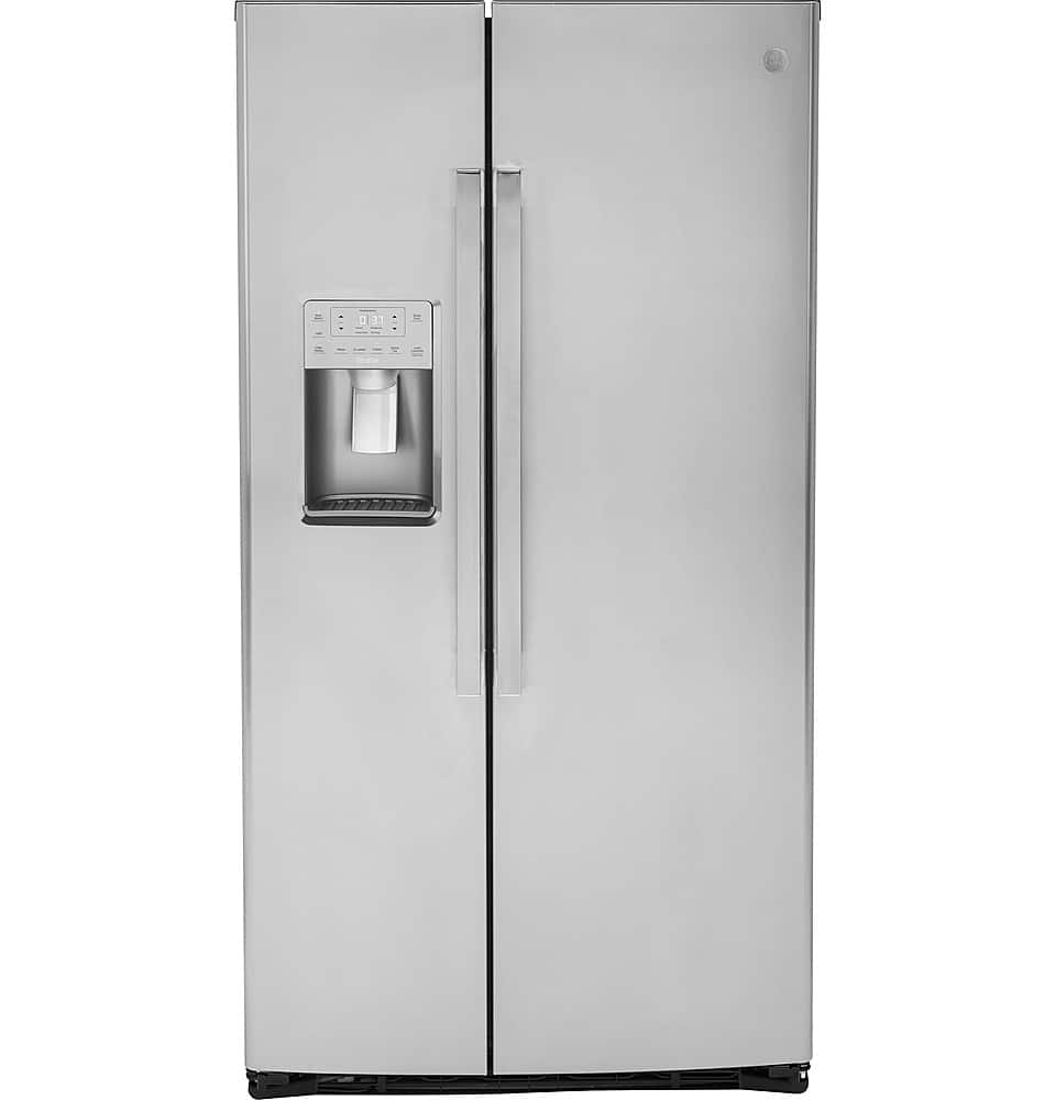 GE Profile - 25.3 Cu. Ft. Side-by-Side Refrigerator with LED Lighting - Stainless Steel product image