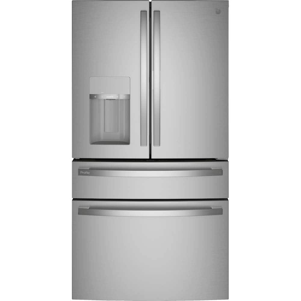 GE Profile - 27.9 Cu. Ft. 4-Door French Door Smart Refrigerator with Hands-Free AutoFill - Stainless Steel product image