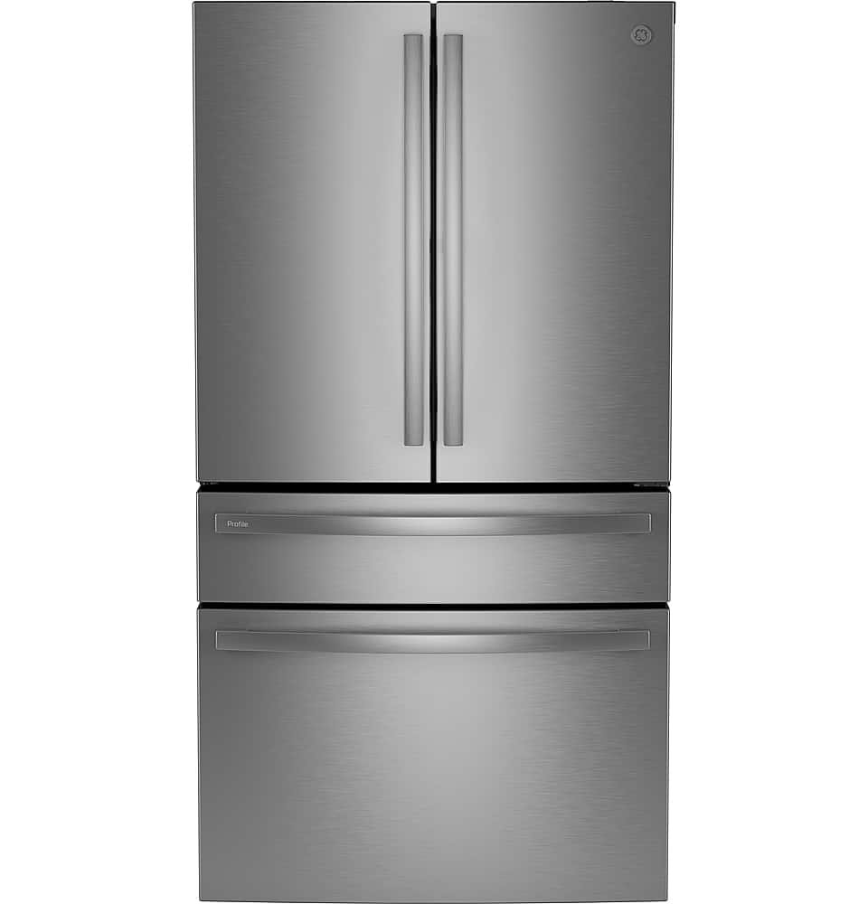 GE Profile - 29 Cu. Ft. 4-Door French Door Smart Refrigerator with Adjustable Temperature Drawer - Stainless Steel product i…
