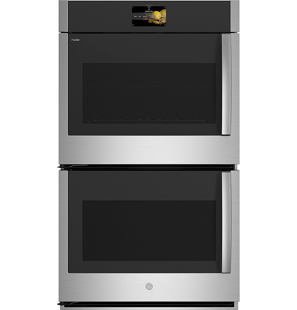 GE Profile - 30" Built-In Double Electric Convection Wall Oven with Left-Hand Side-Swing Door - Stainless Steel product image