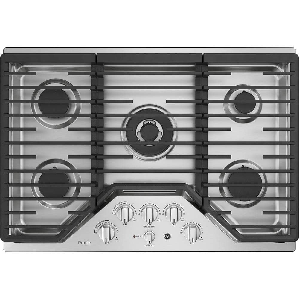 GE Profile - 30" Built-In Gas Cooktop - Stainless Steel product image