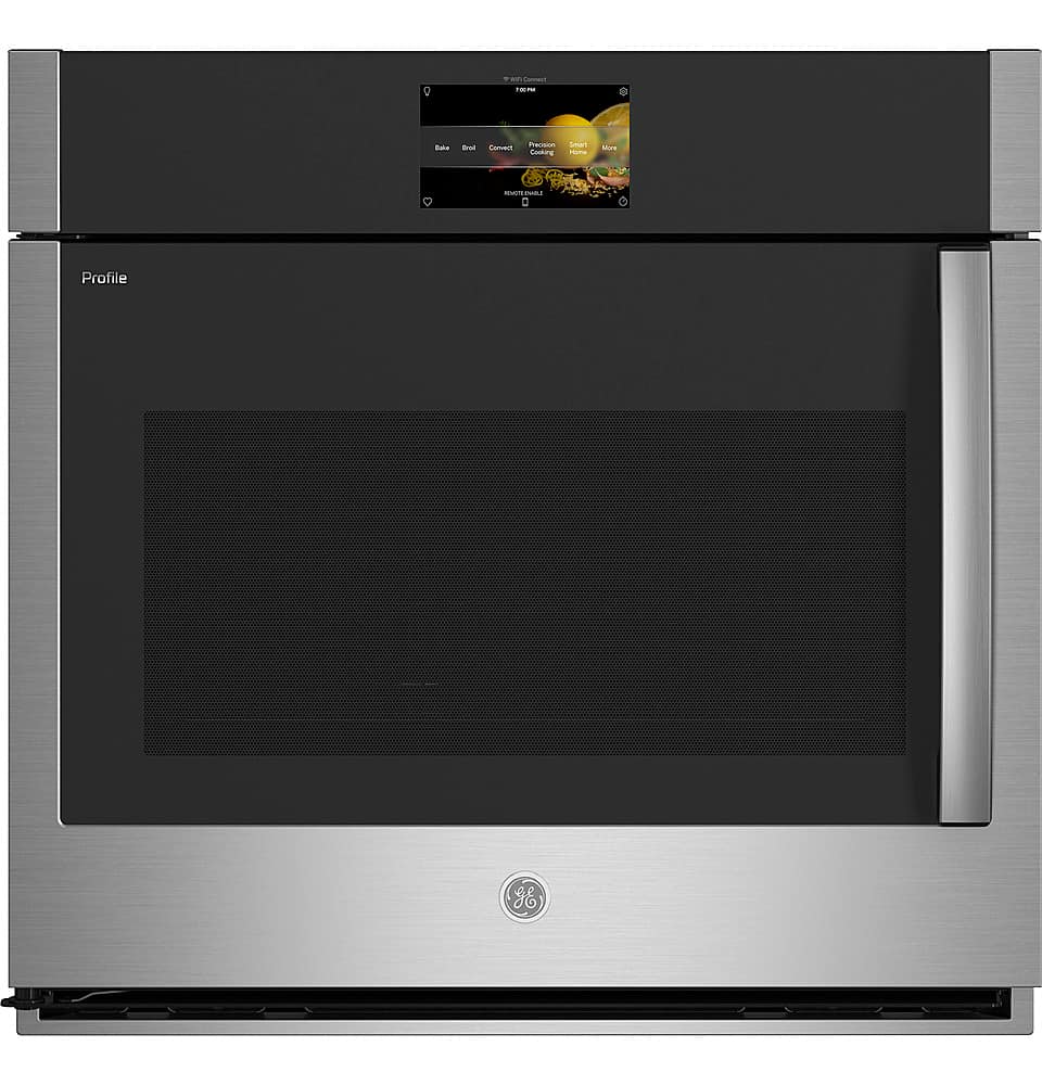GE Profile - 30" Built-In Single Electric Convection Wall Oven with Left-Hand Side-Swing Door - Stainless Steel product image