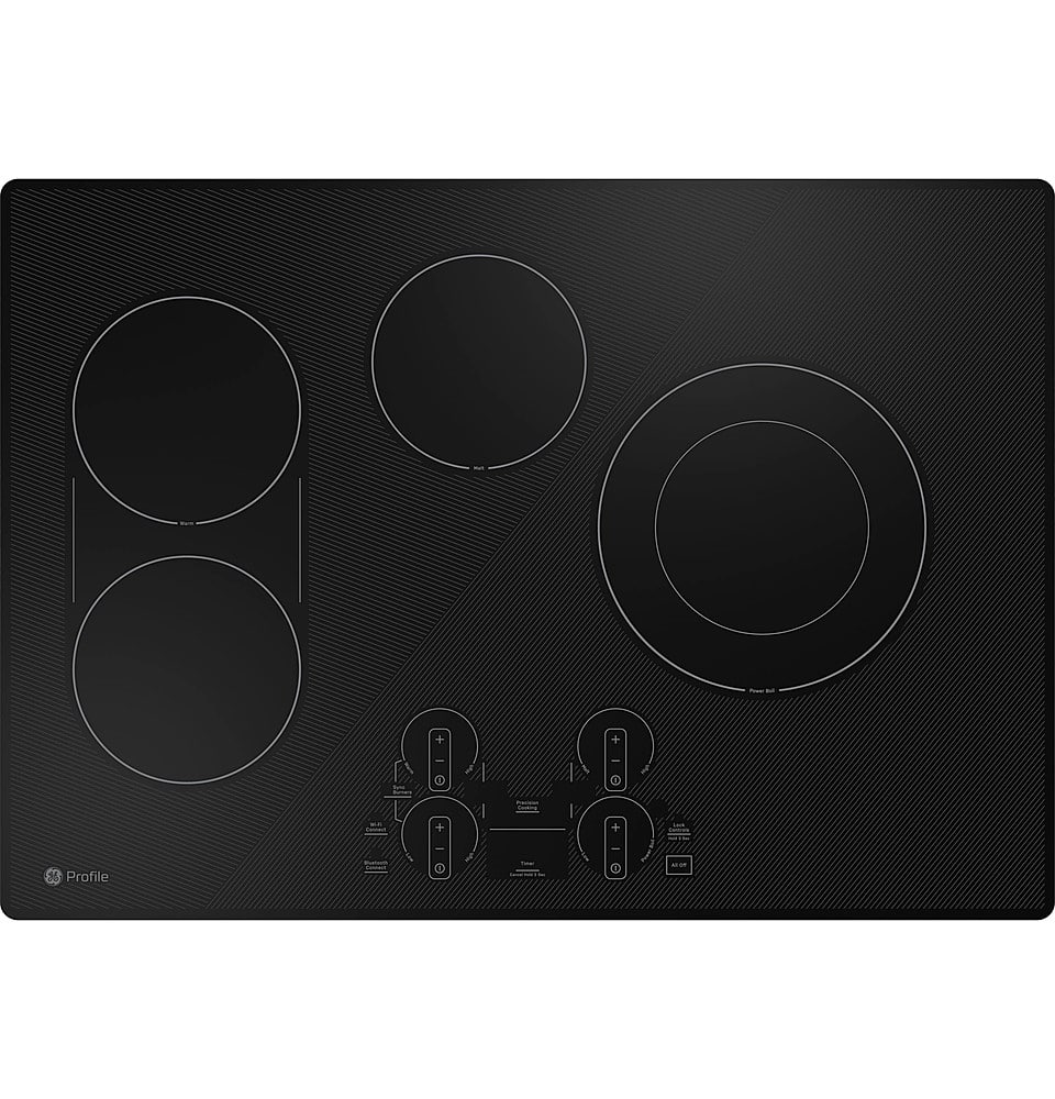 GE Profile - 30" Electric Built-In Touch Control Cooktop with Power Boil on Dual-Ring Element - Black product image