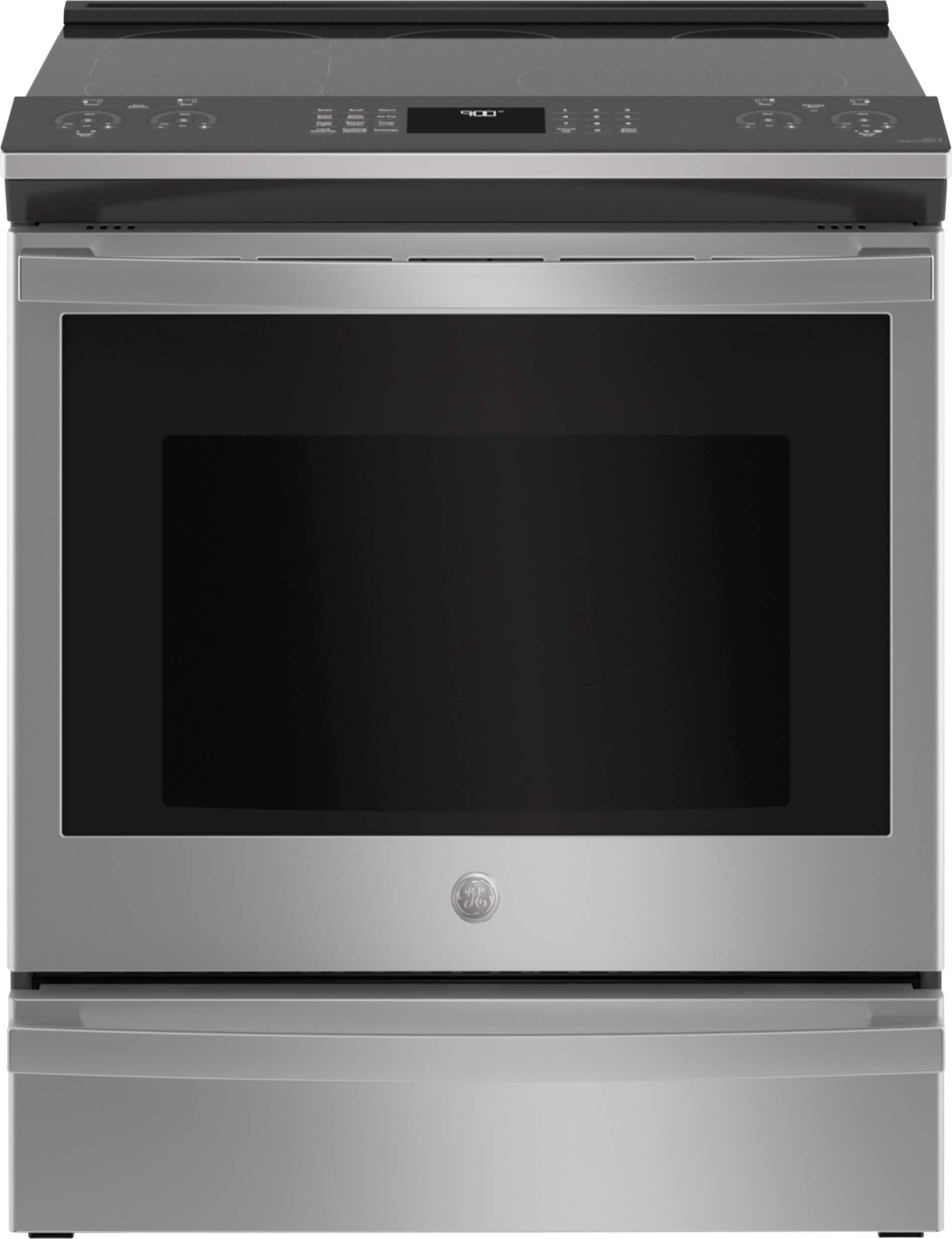 GE Profile - 30" Smart Slide-In Electric Convection Fingerprint Resistant Range - Stainless Steel product image