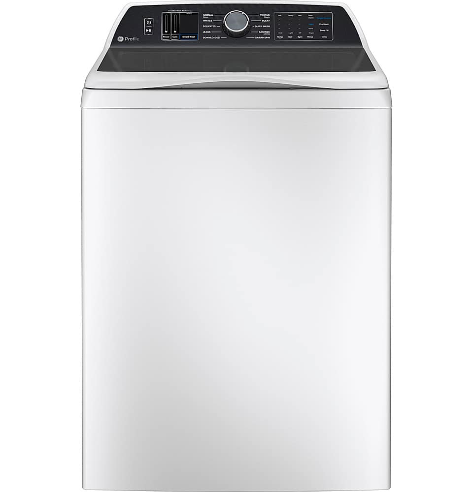 GE Profile - 5.3 Cu. Ft. High Efficiency Smart Top Load Washer with Smarter Wash Technology, Easier Reach & Direct Drive Mot…