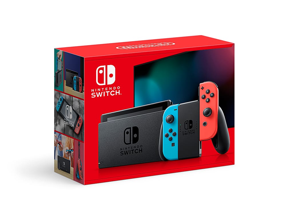 Geek Squad Certified Refurbished Switch with Neon Blue and Neon Red Joy‑Con - Nintendo Switch product image