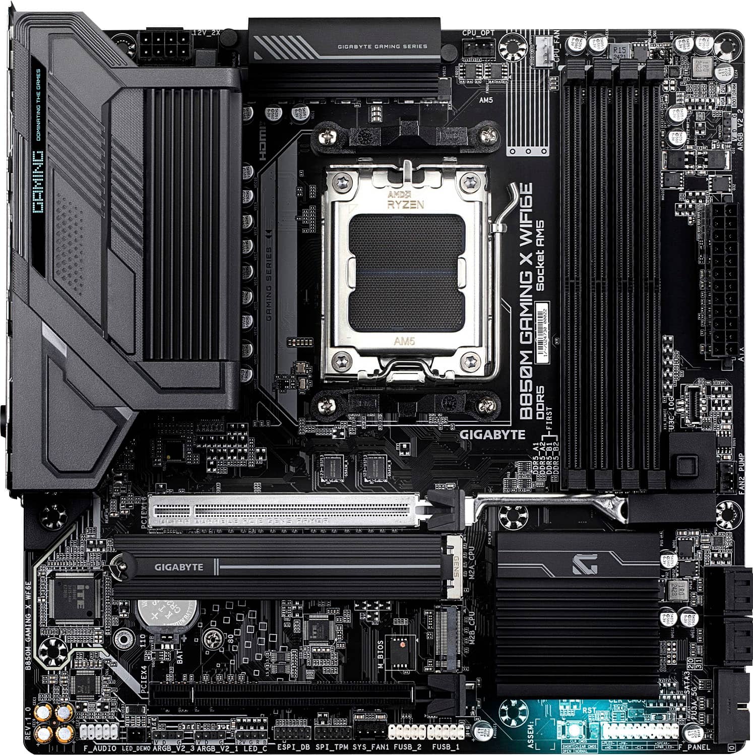 GIGABYTE - B850M GAMING X WIFI6E (Socket AM5) AMD B850 mATX DDR5 Wi-Fi 6E Motherboard - Black product image