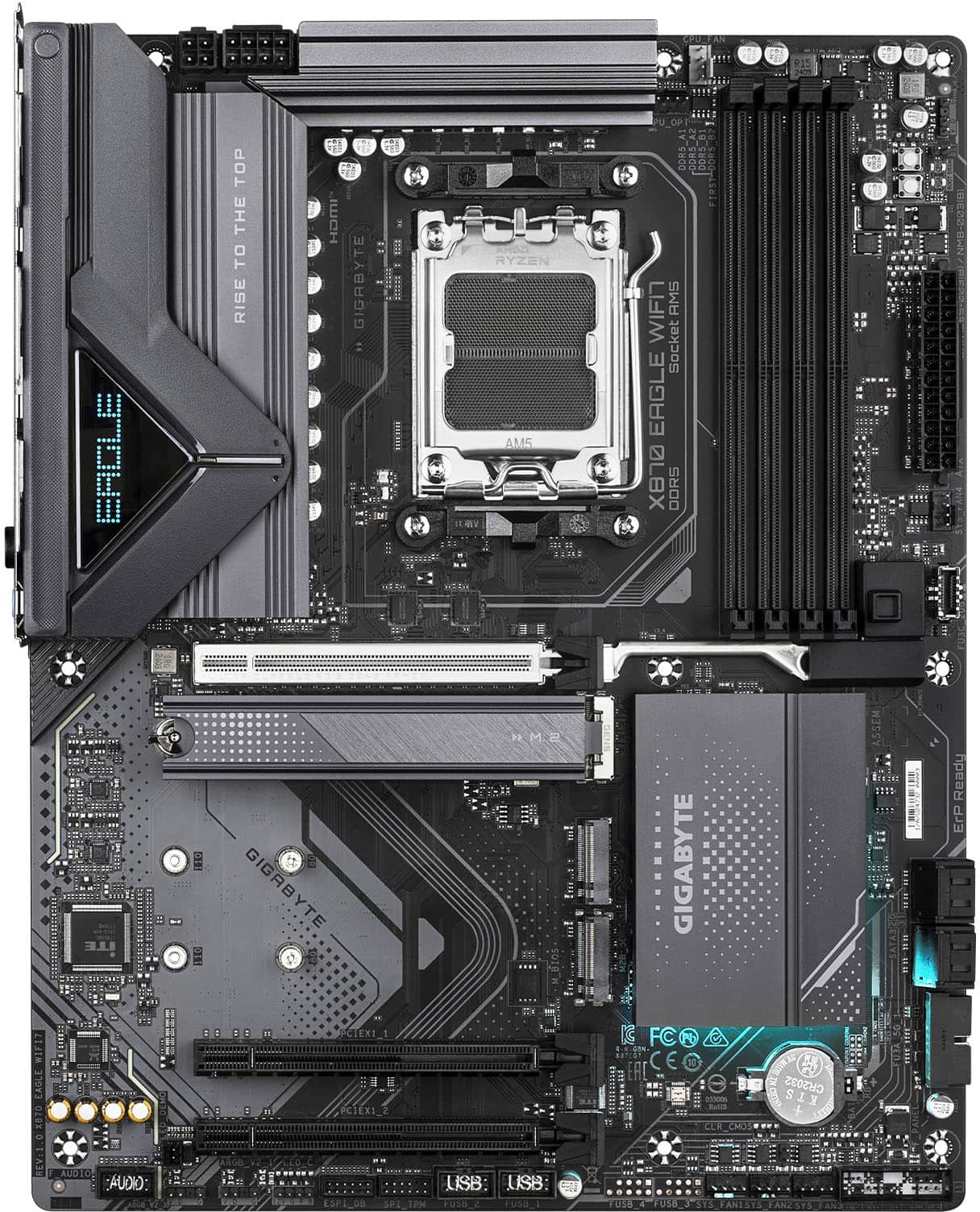 GIGABYTE - X870 EAGLE WIFI7 (Socket AM5) AMD X870 ATX DDR5 Wi-Fi 7 Motherboard - Black product image