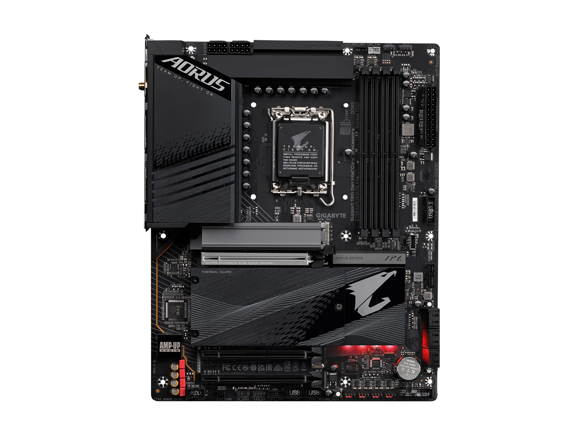 GIGABYTE - Z790 AORUS ELITE AX (Socket LGA 1700) Intel Z790 ATX DDR5 Wi-Fi 6E Motherboard - Black product image