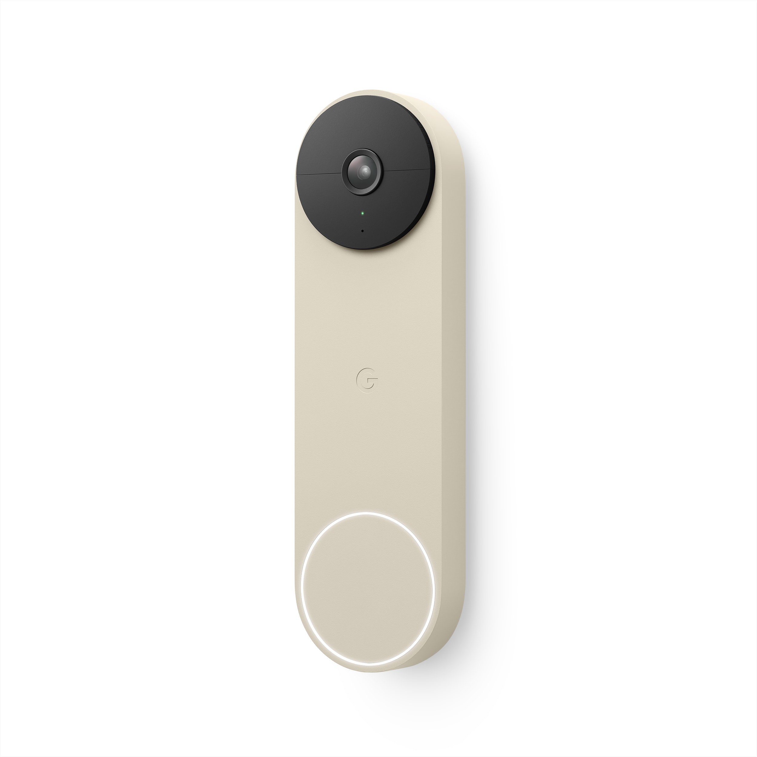 Google - Geek Squad Certified Refurbished Nest Video Wi-Fi Video Doorbell - Battery Operated - Linen product image