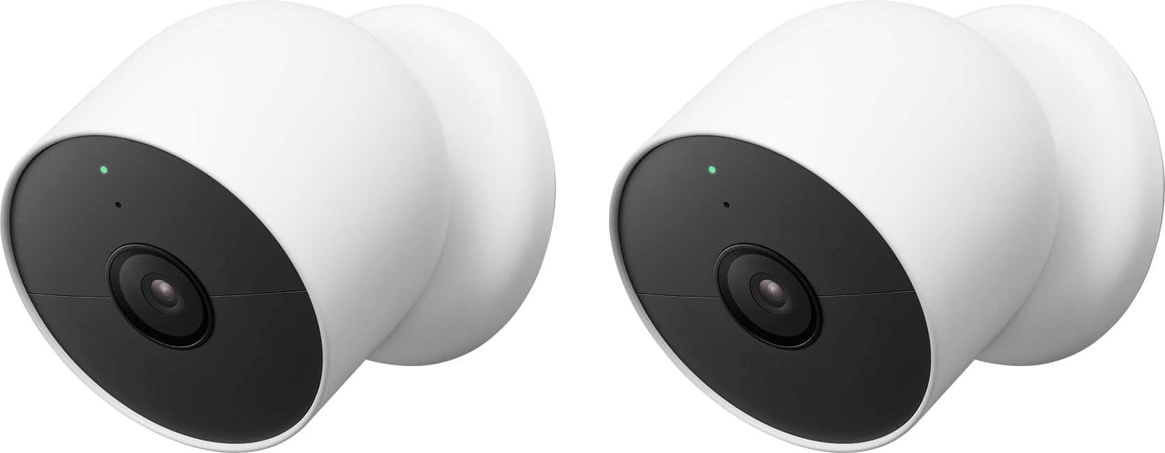 Google - Nest Cam 2 Pack Indoor/Outdoor Wire Free Security Cameras - Snow product image