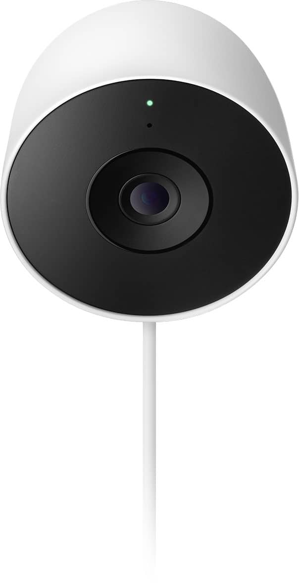 Google - Nest Cam Outdoor (wired, 2nd gen) - 2K Video and Gemini - 1-Pack - Snow product image