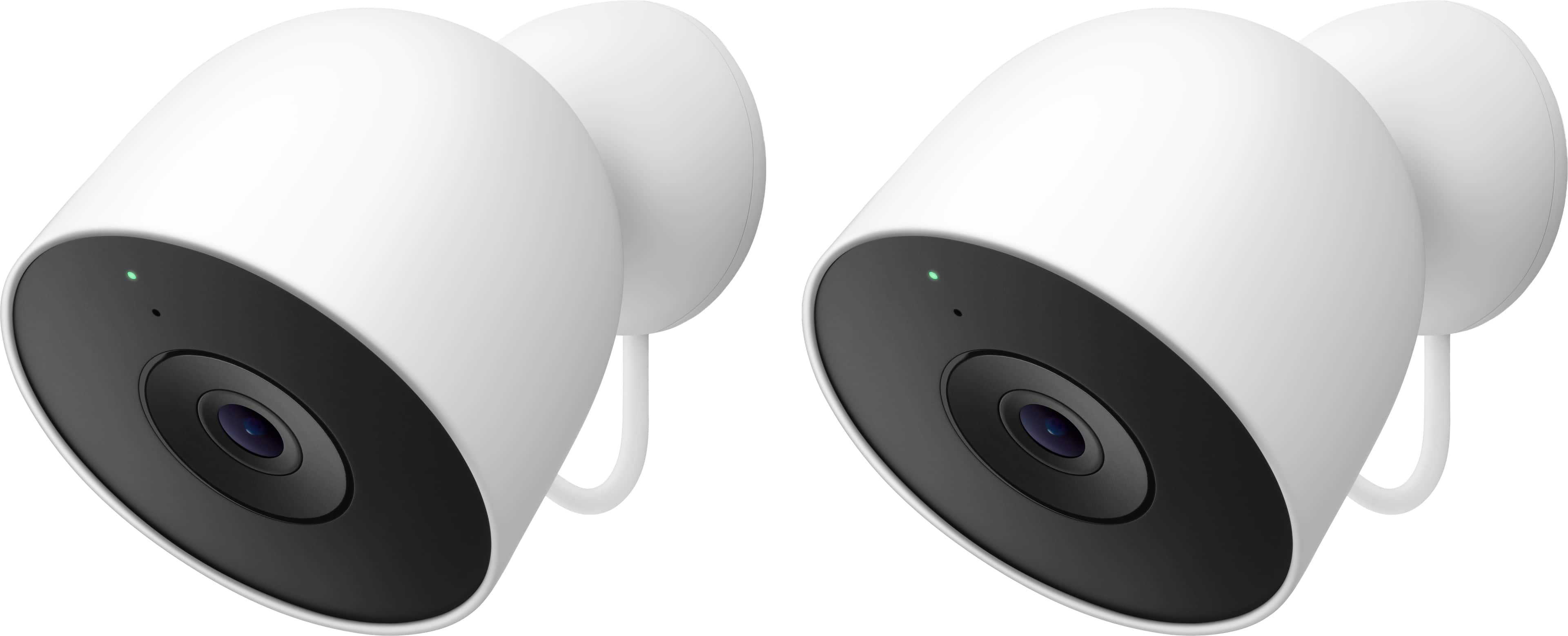 Google - Nest Cam Outdoor (wired, 2nd gen) - 2K Video and Gemini - 2-Pack - Snow product image