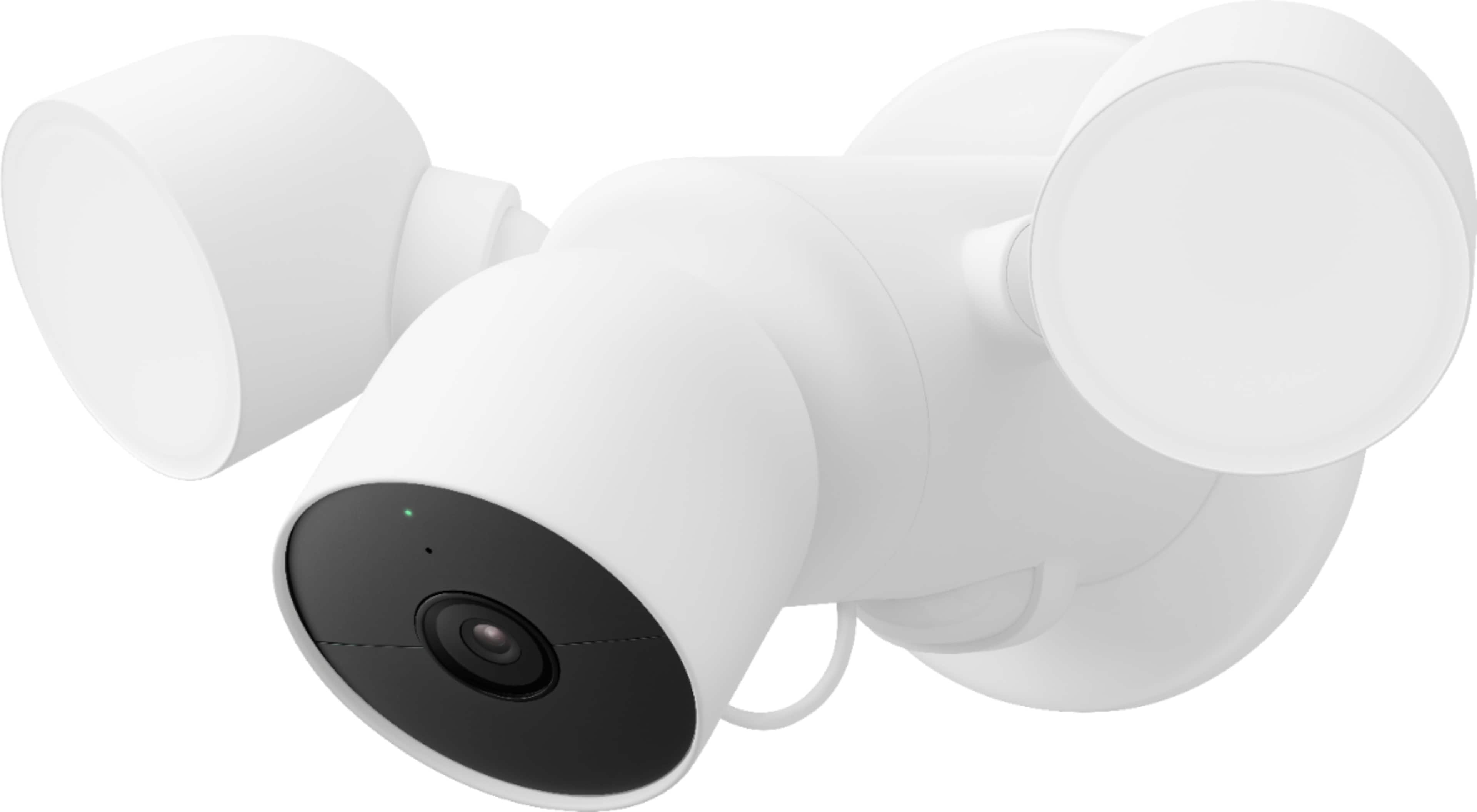 Google - Nest Cam with Floodlight - Outdoor or Wired - Smart Security Camera - Snow product image