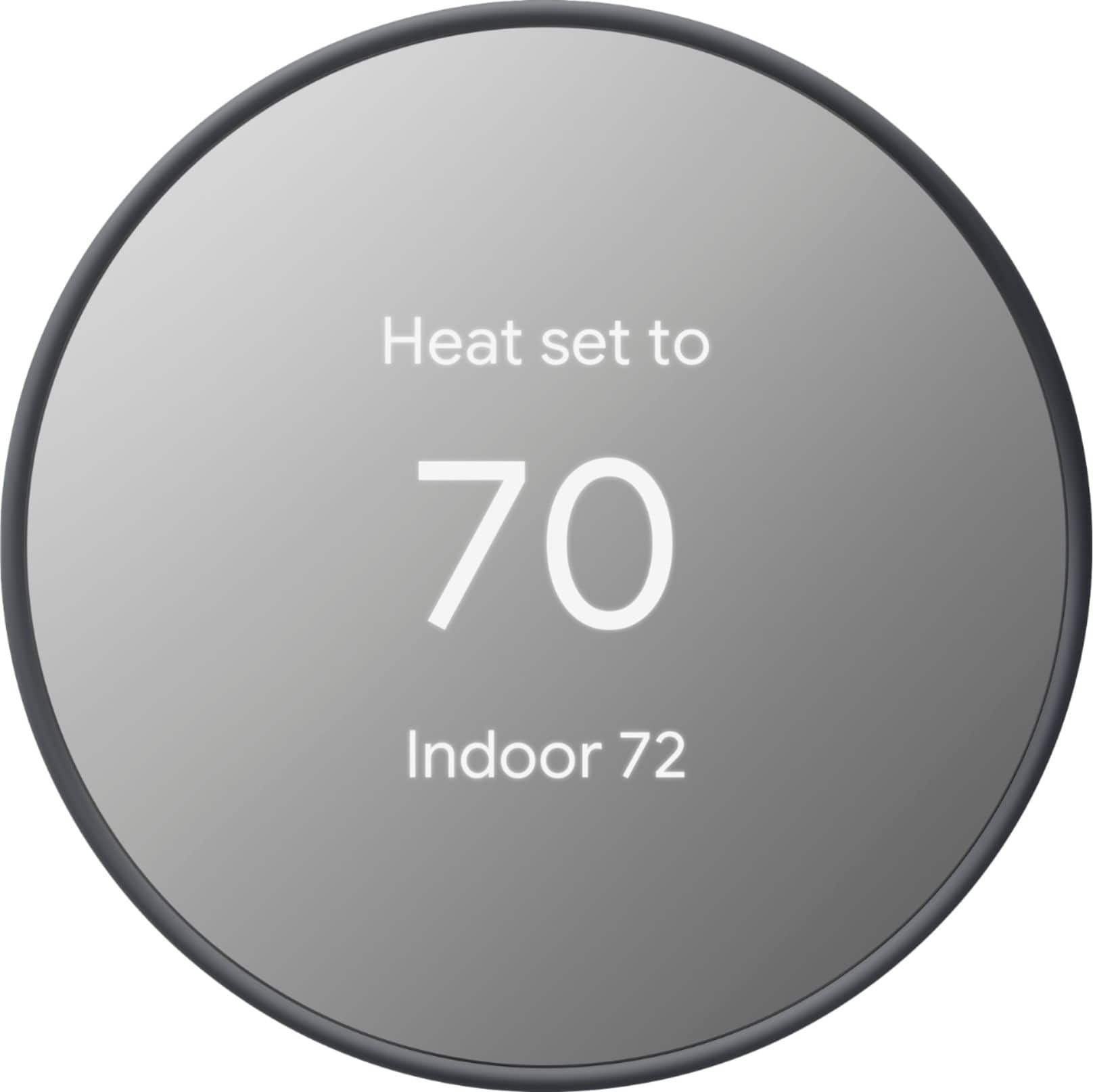 Google - Nest Thermostat - Programmable Wi-Fi Smart Thermostat - Charcoal product image