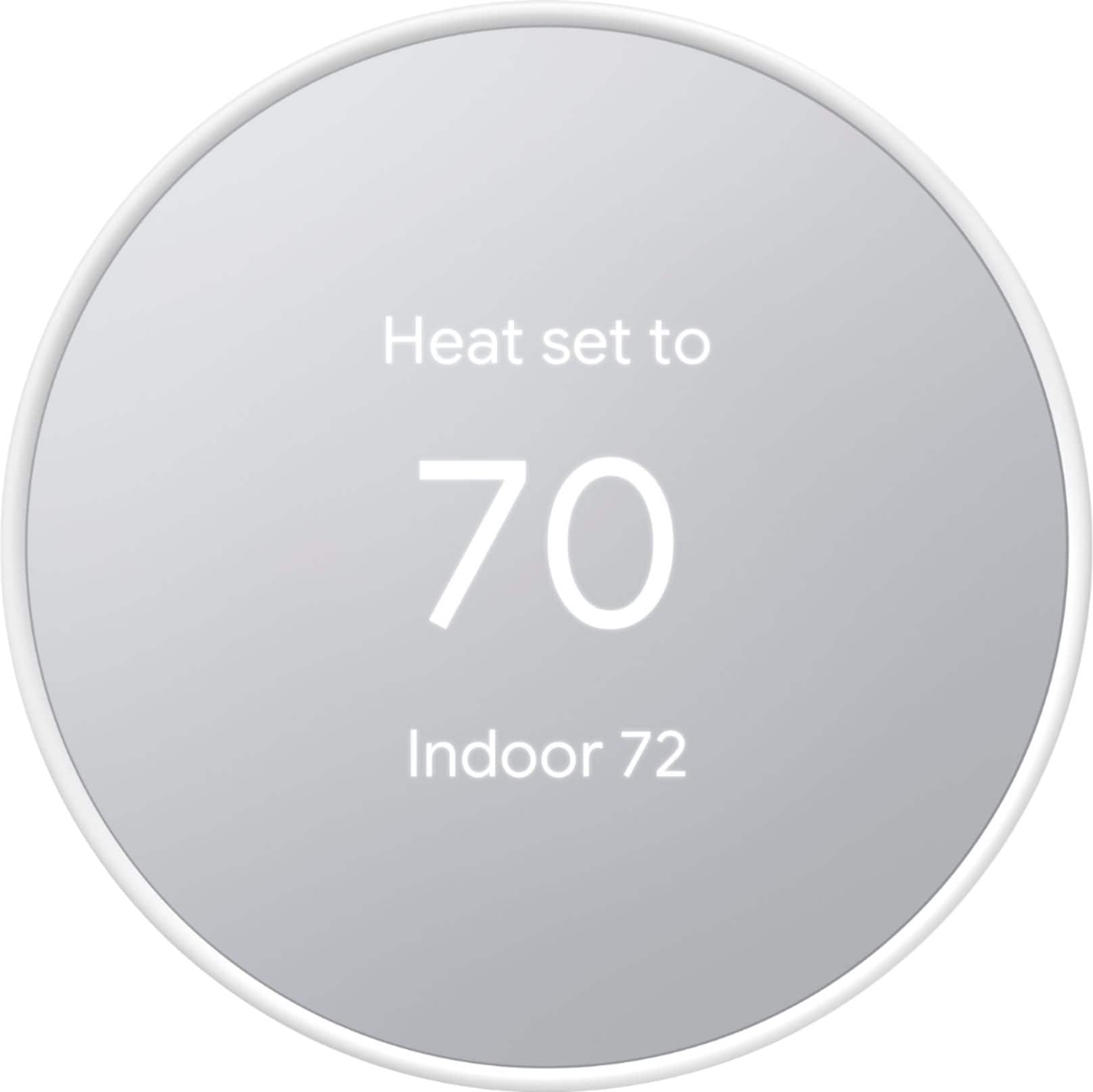 Google - Nest Thermostat - Programmable Wi-Fi Smart Thermostat - Snow product image
