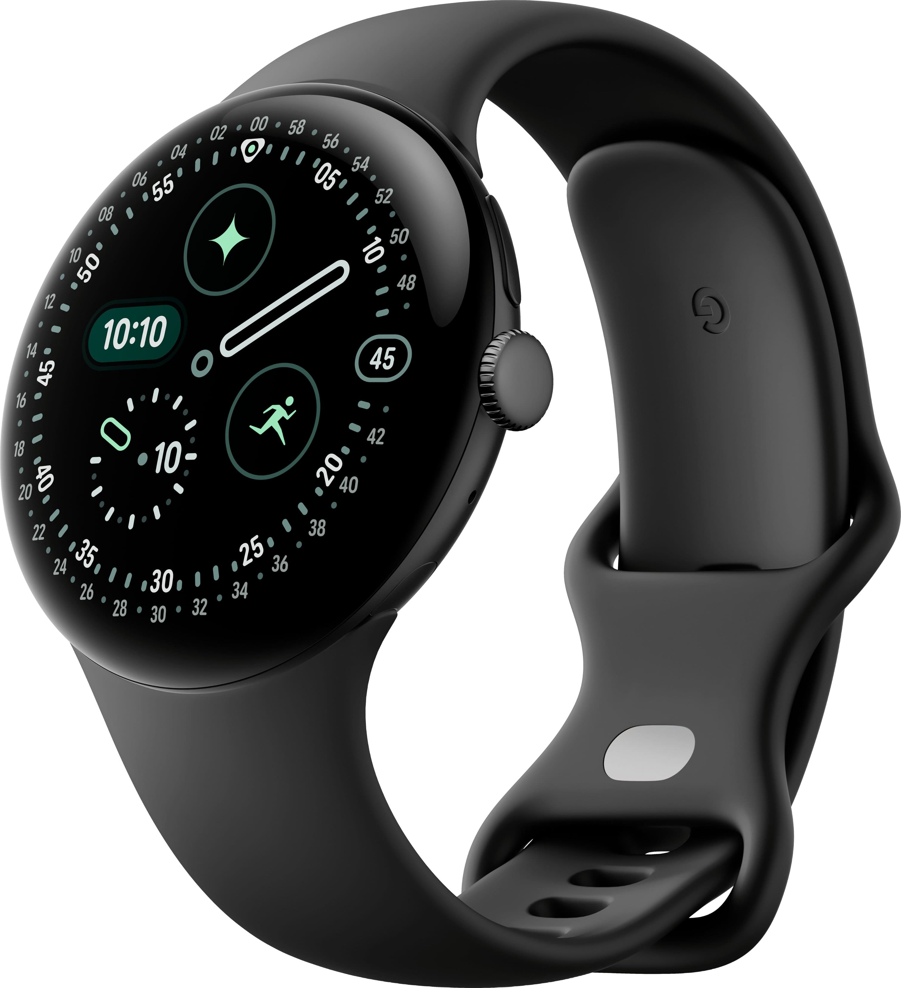 Google - Pixel Watch 4 (45mm) - Wi-Fi - Matte Black Case - Obsidian Band - (2025) product image