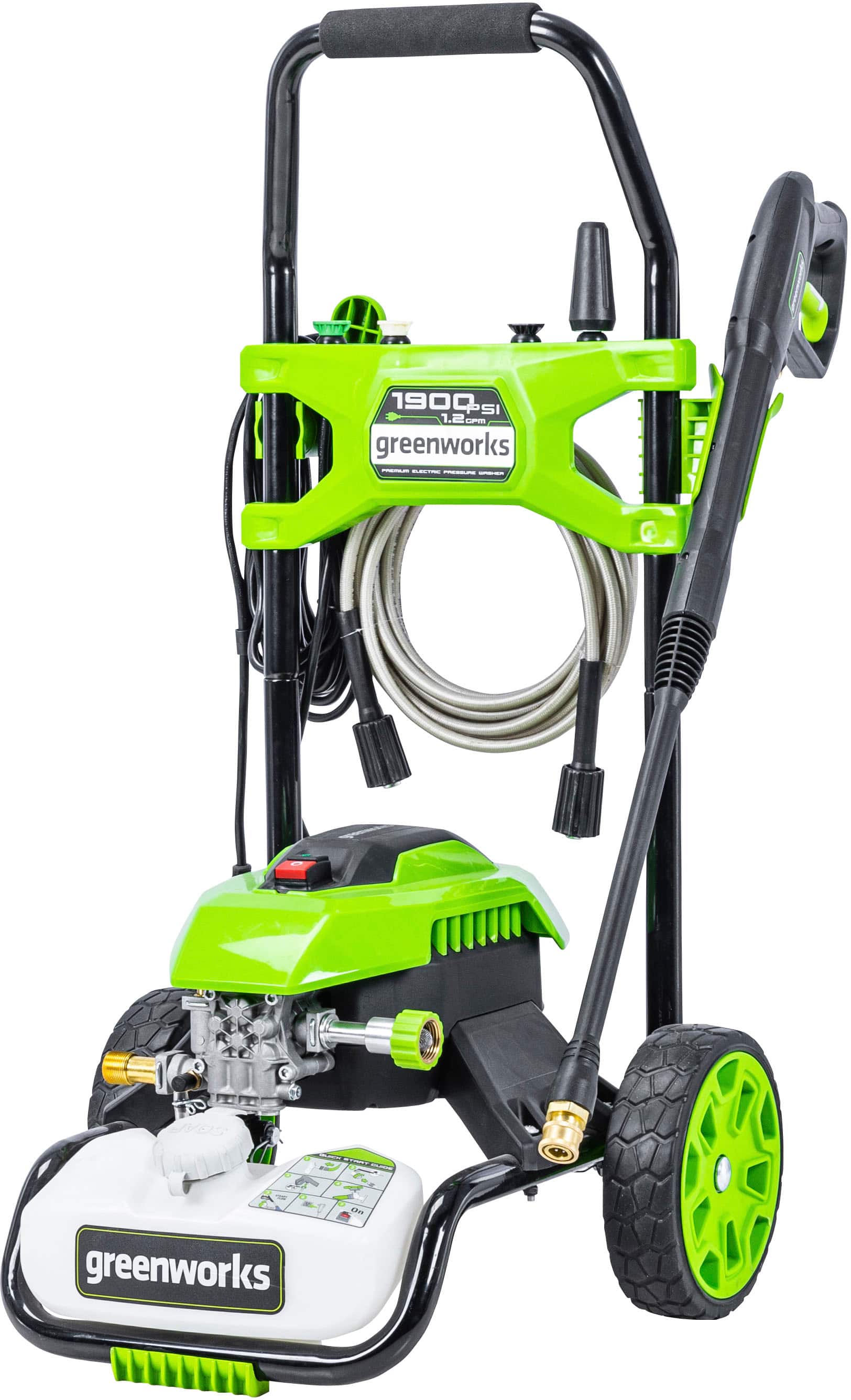 Greenworks - Electric Pressure Washer up to 1900 PSI at 1.2 GPM - Green product image