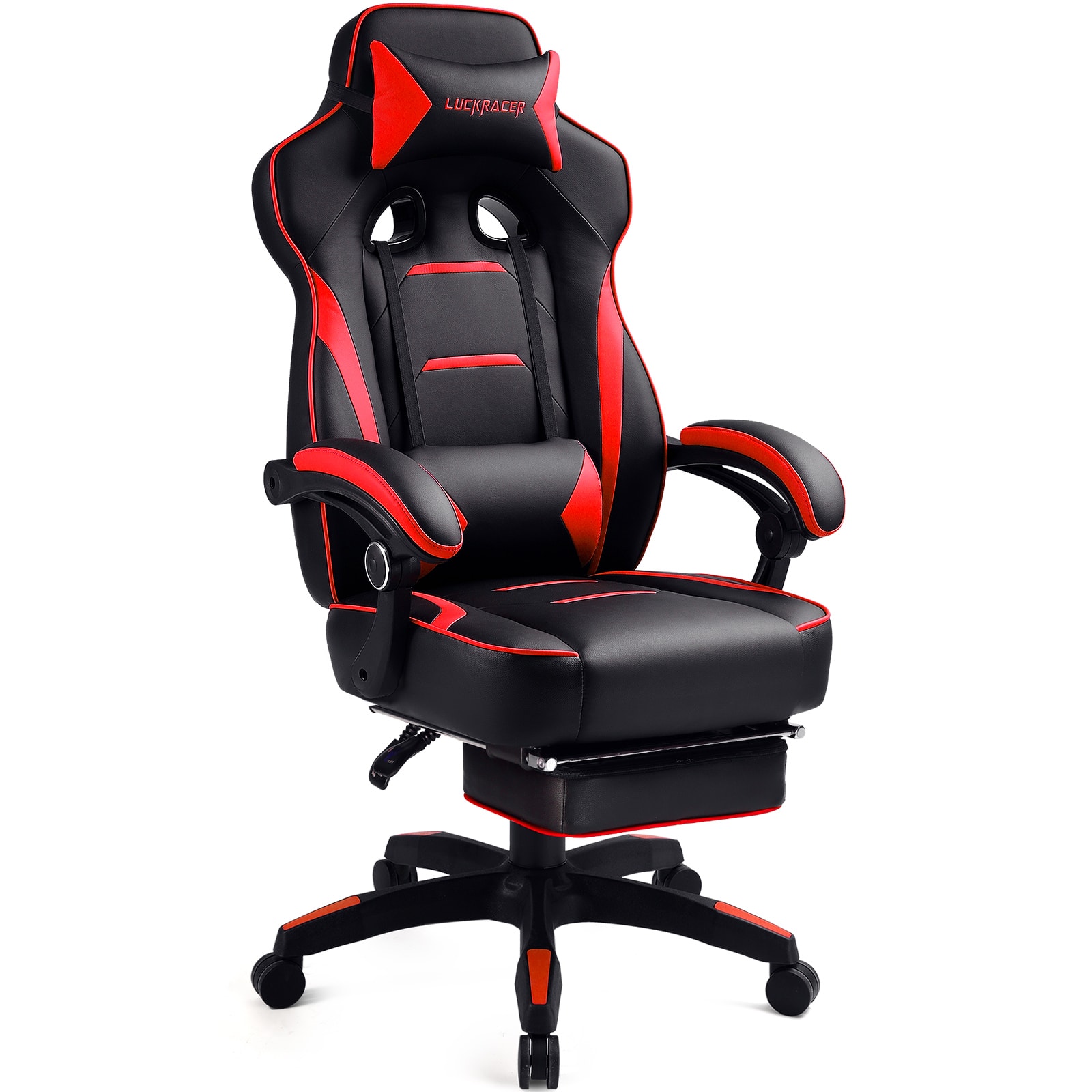 GTPlayer - F59 Racing Style Gaming Chair with Footrest - Red product image
