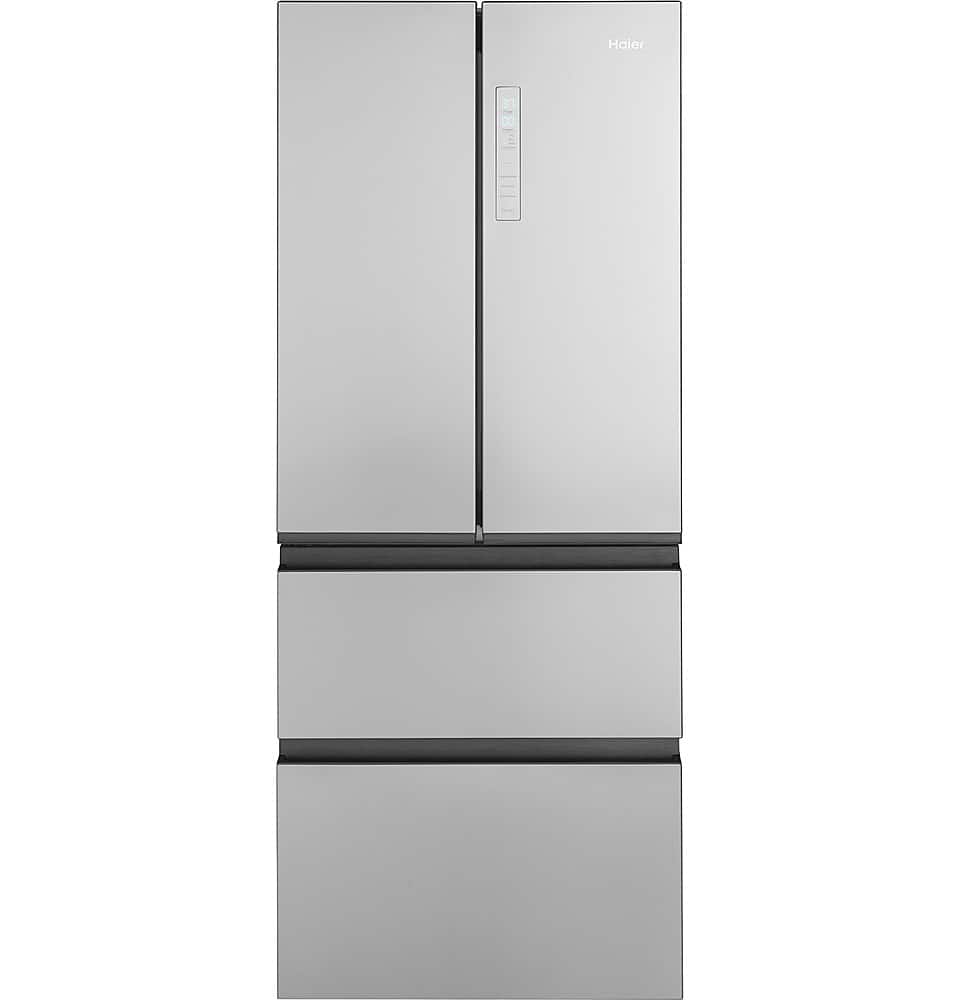 Haier - 15.0 Cu. Ft. 4-Door French Door Refrigerator with Quick Cool and Freeze - Stainless Steel product image