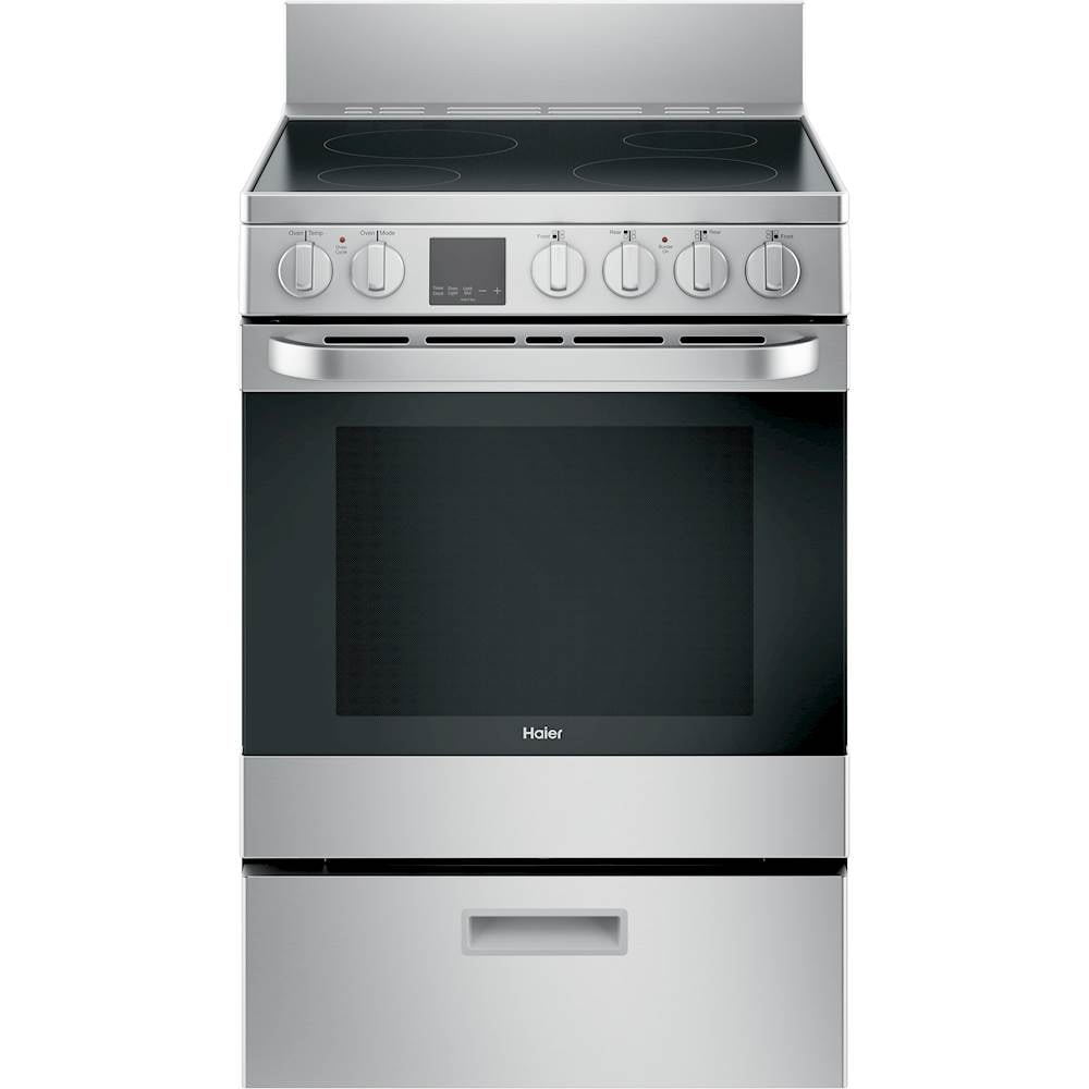 Haier - 2.9 Cu. Ft. Freestanding Electric Convection Range - Stainless Steel product image