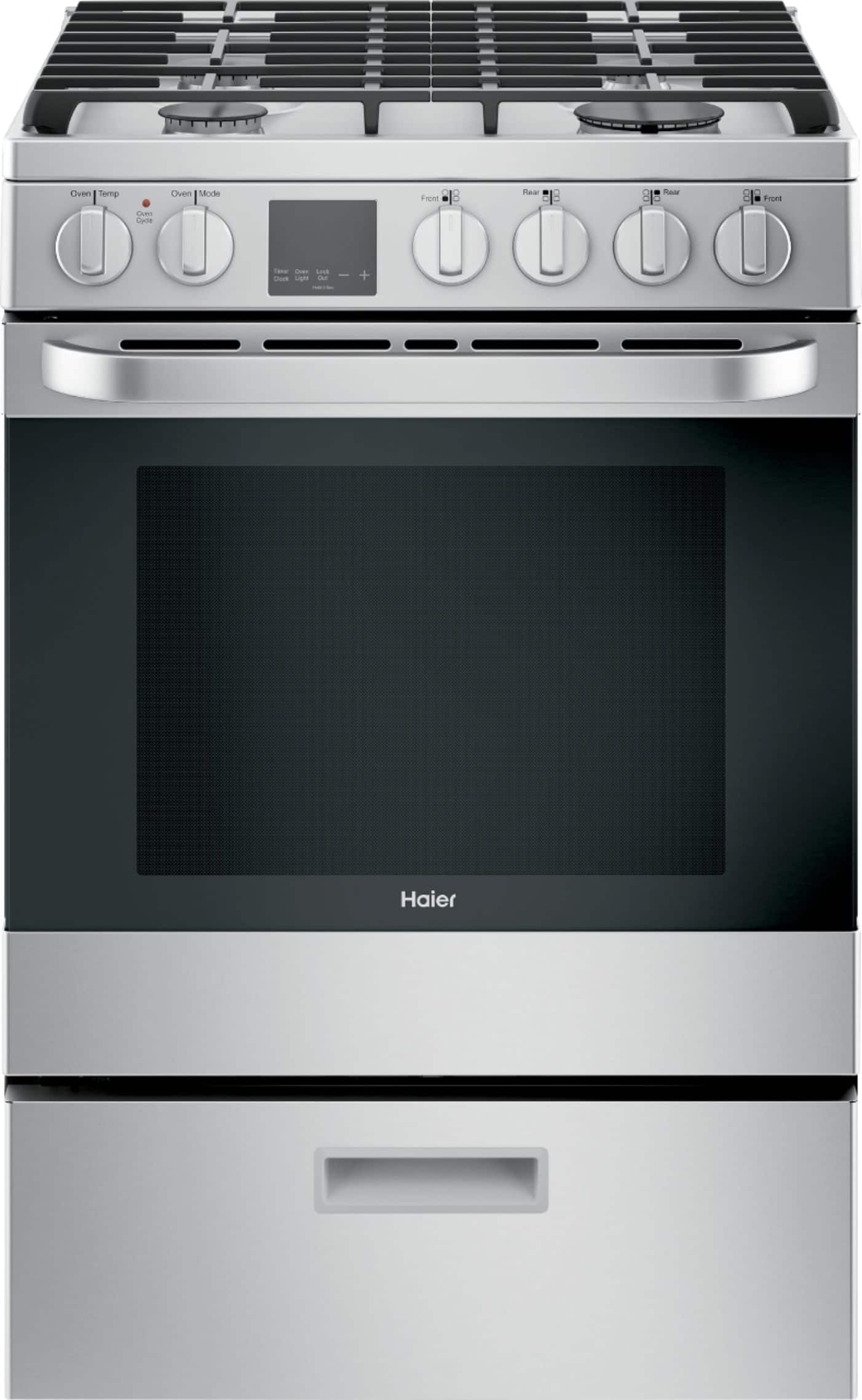 Haier - 2.9 Cu. Ft. Slide-In Gas Convection Range - Stainless Steel product image
