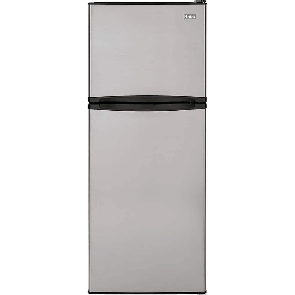 Haier - 9.8 Cu. Ft. Top-Freezer Refrigerator with Adjustable Spill Proof Glass Shelves - Stainless Steel product image