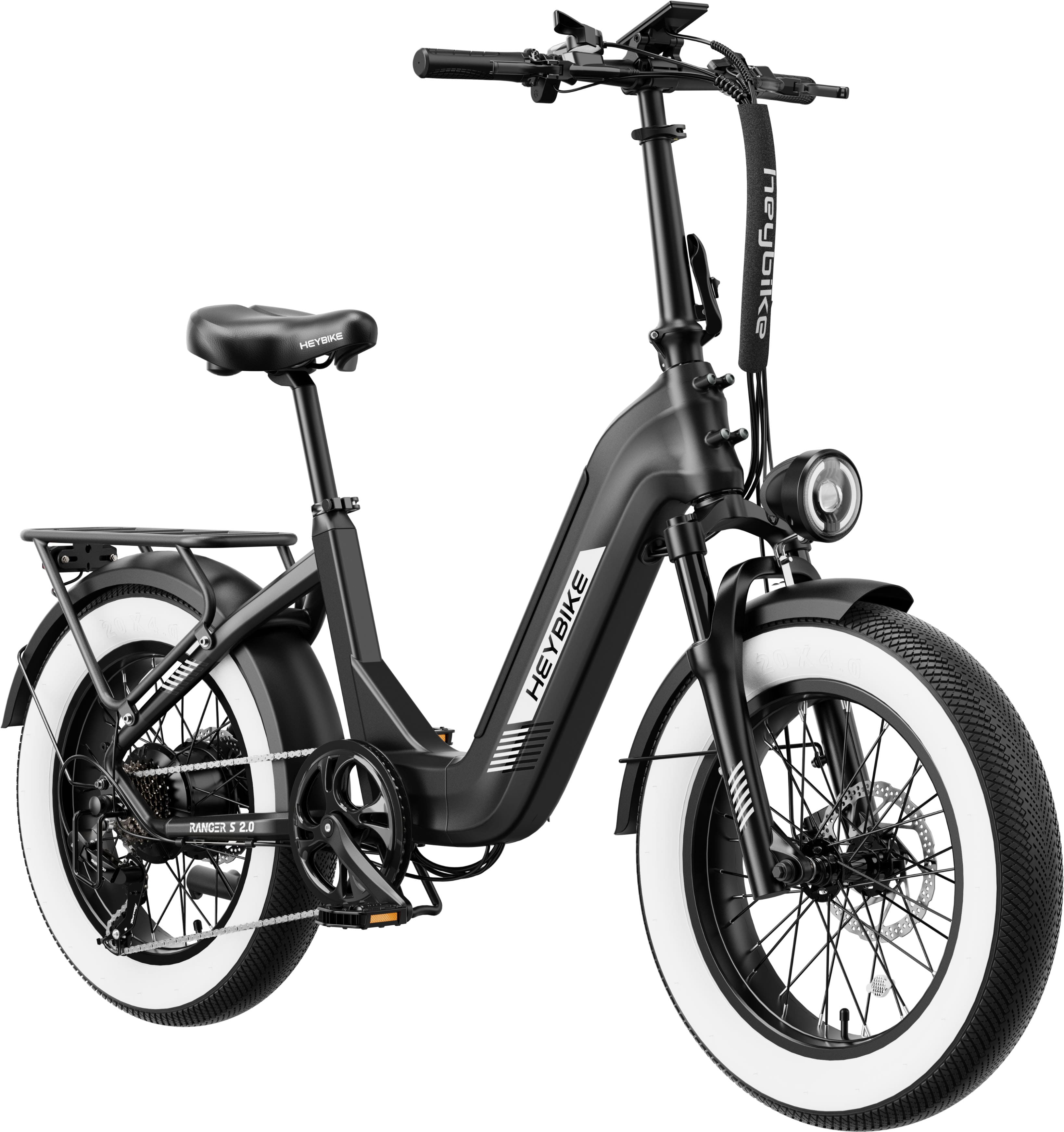 Heybike - Ranger S 2.0 - Foldable Step-Thru Fat-Tire 750W Ebike, Hydraulic Disc Brakes, 55 Miles Max Range, 28MPH - UL Certi…