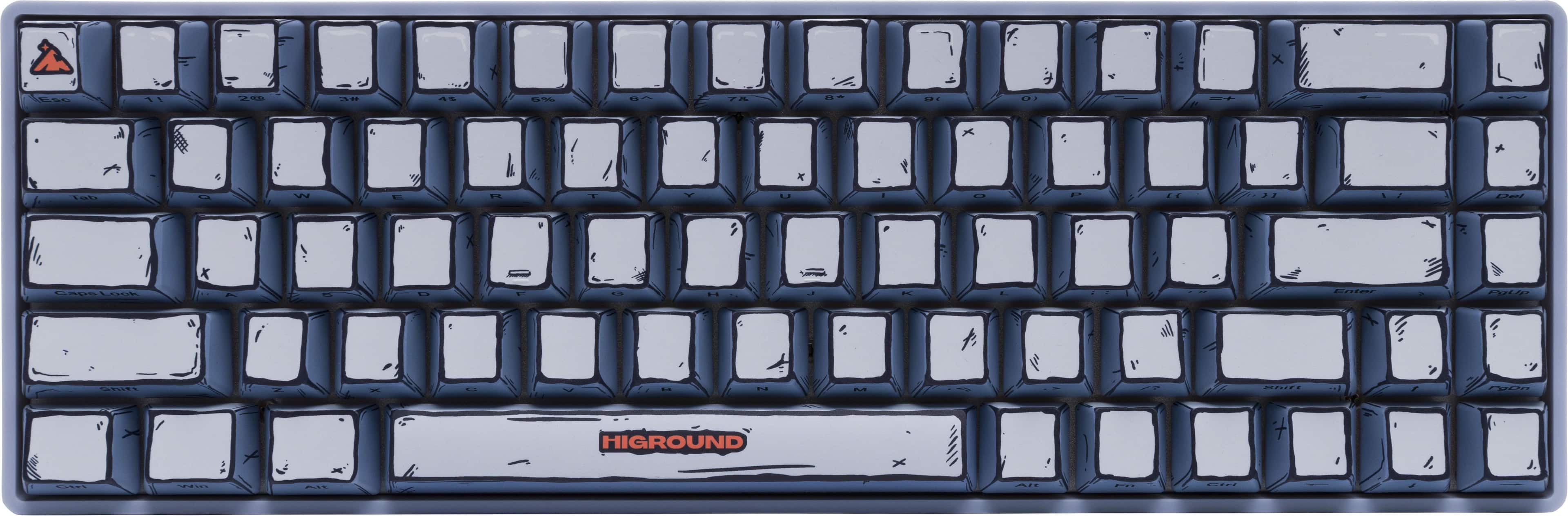 Higround - Basecamp 65+ 65% Wired Mechanical Lubed TTC Milky Switch Gaming Keyboard with RGB Backlighting - Celshade product…