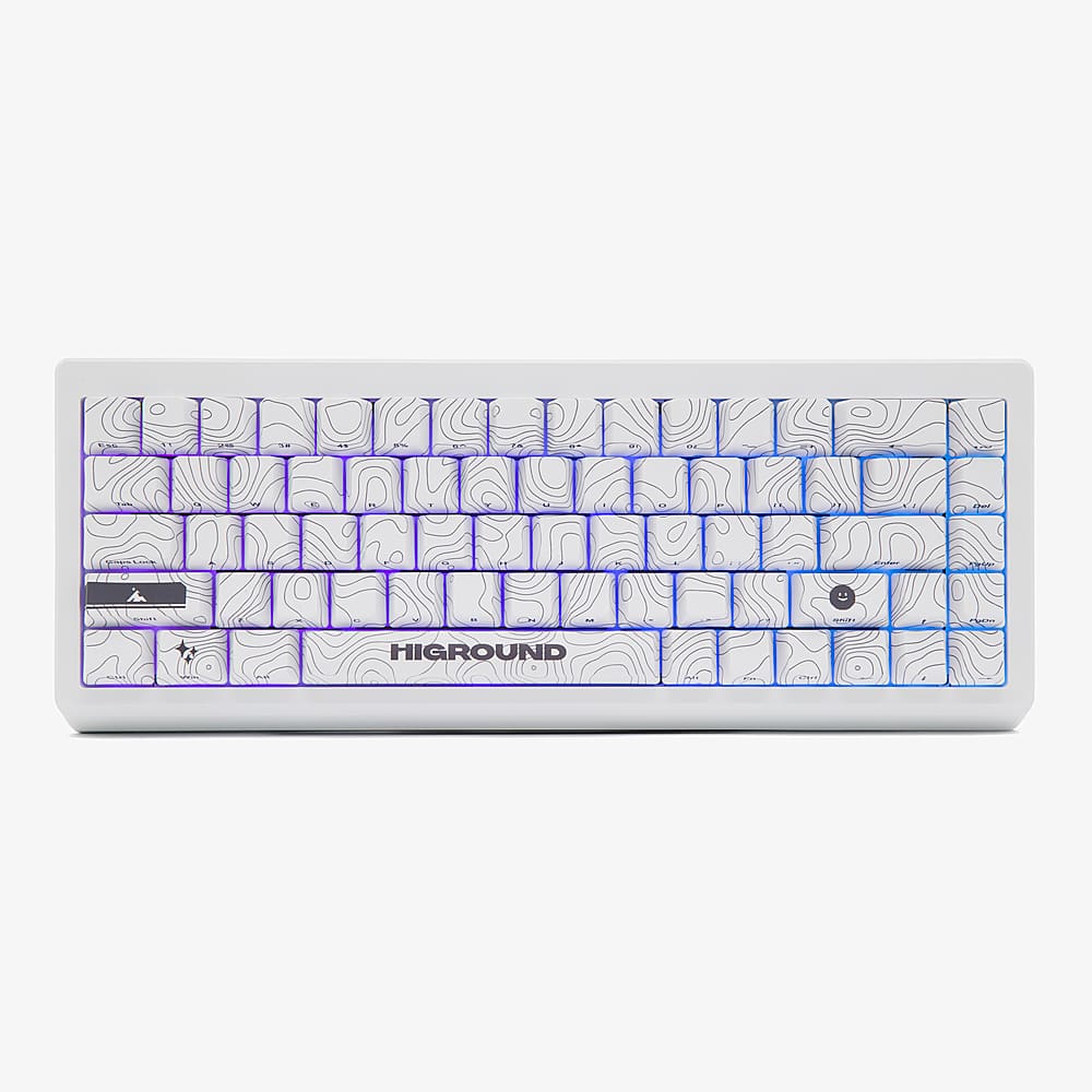 Higround - Summit 2.0 65 65% Wired Mechanical Lubed Dreamland Linear Switch Gaming Keyboard with RGB - Snow Stone product im…
