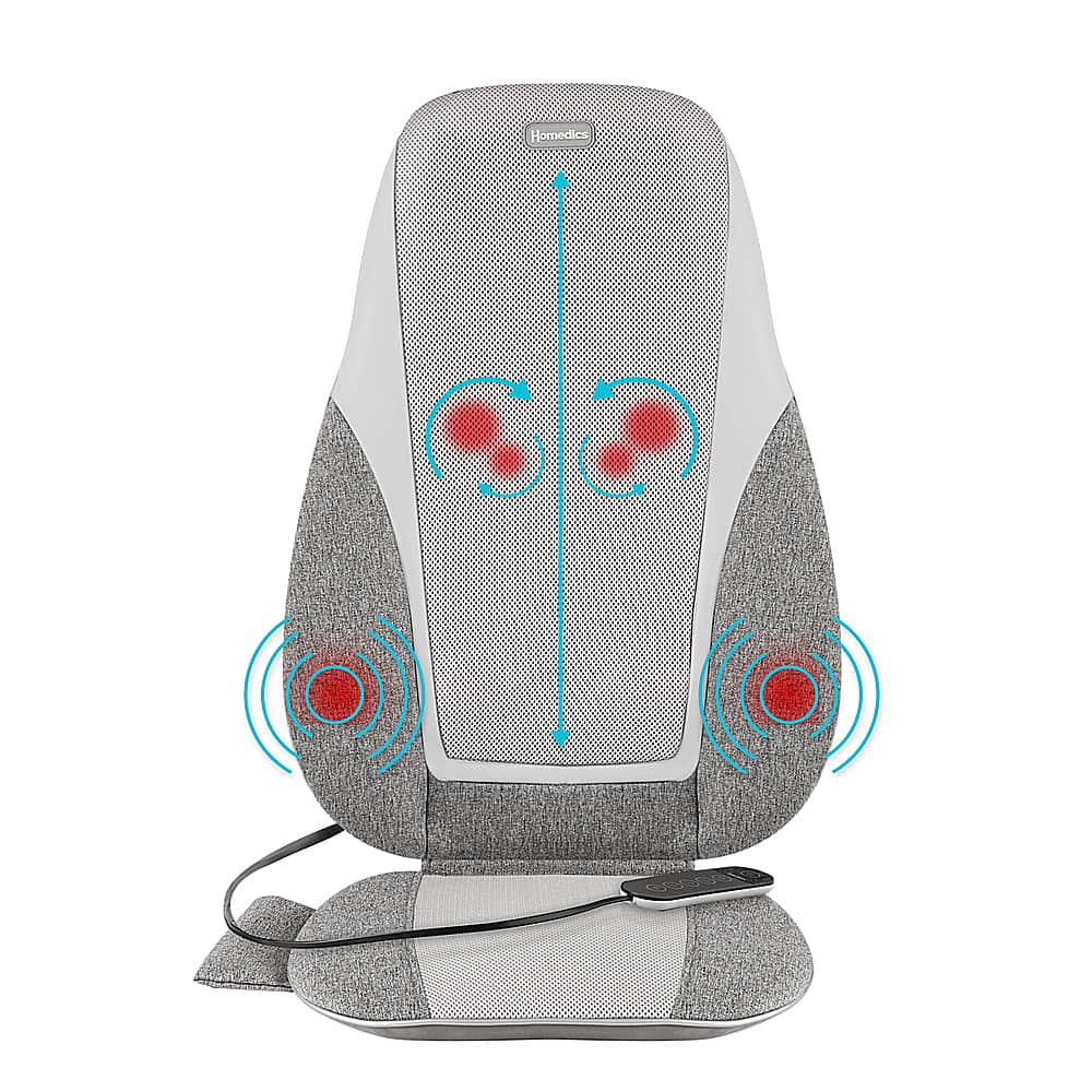 Homedics - Shiatsu + Kneading & Vibration Massage Cushion with Heat - Gray product image