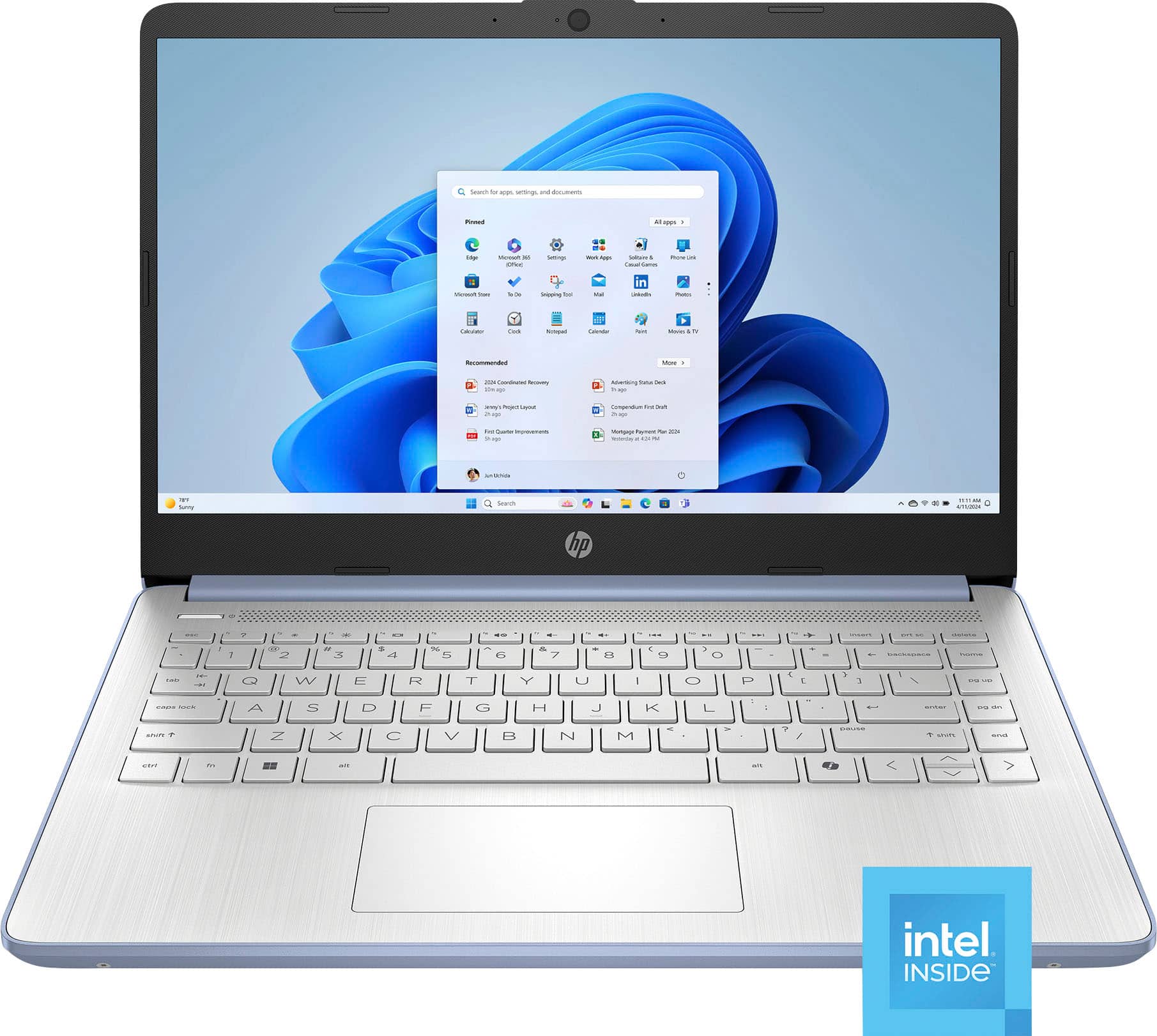 HP - 14" Laptop - Intel Processor N150 2025 - 4GB Memory - 128GB UFS - Sky Blue product image