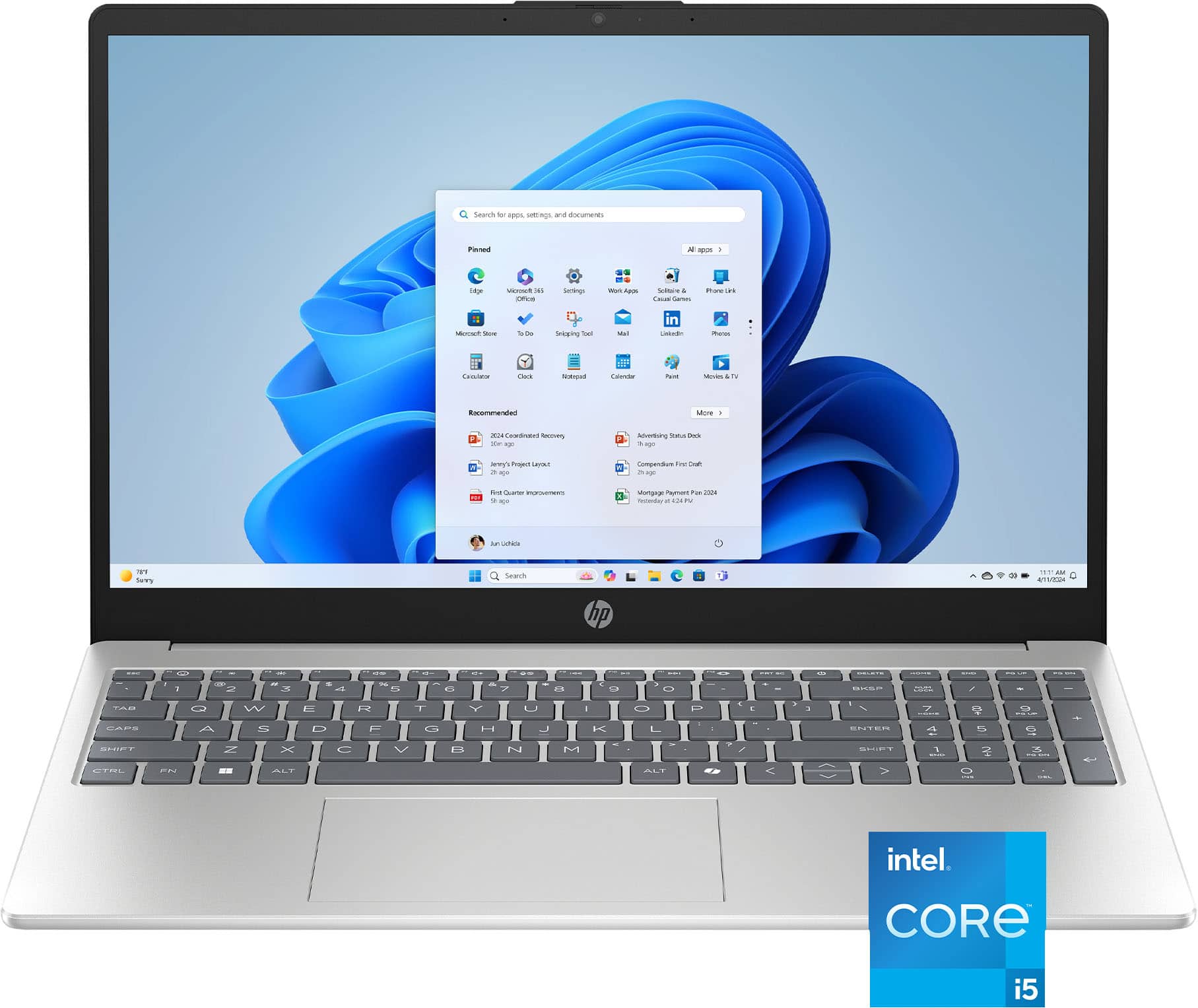 HP - 15.6" Full HD Touch-Screen Laptop - Intel Core i5 1334U 2023 - 16GB Memory - 512GB SSD - Natural Silver product image