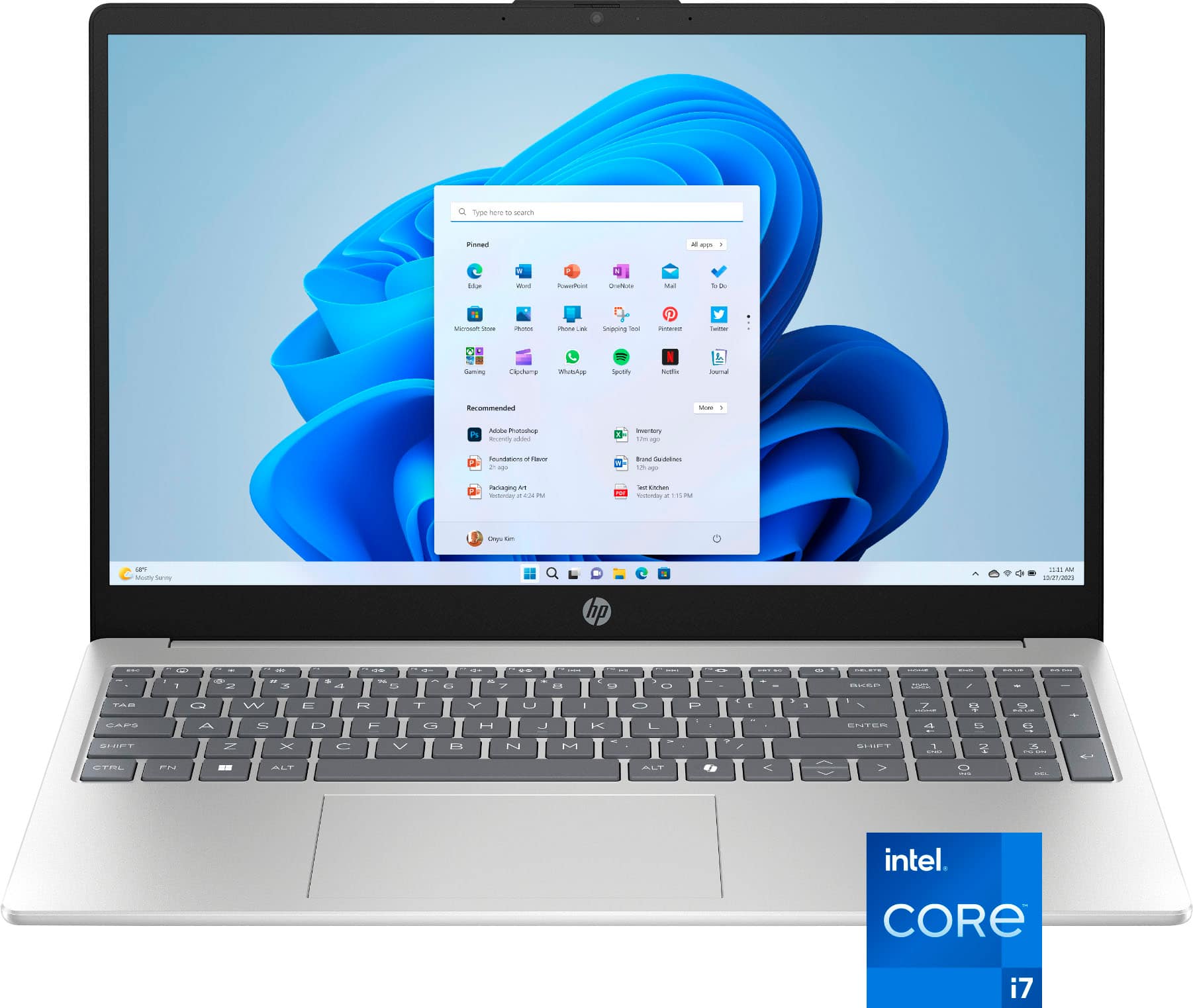 HP - 15.6" Full HD Touch-Screen Laptop - Intel Core i7 1355U 2023 - 16GB Memory - 512GB SSD - Natural Silver product image