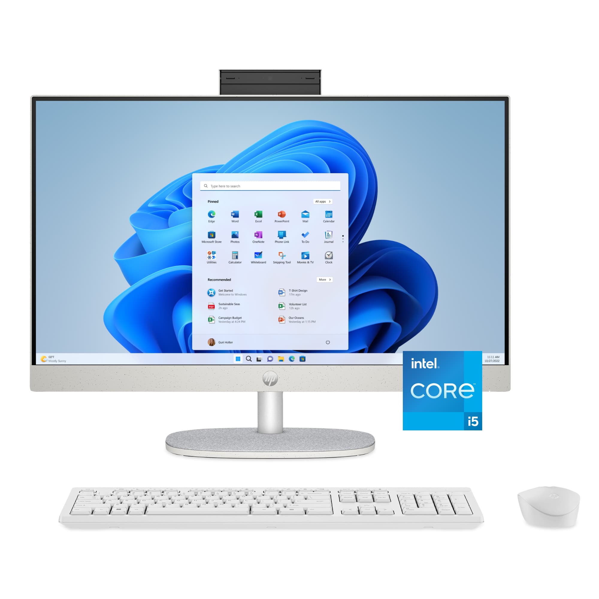 HP - 23.8" Full HD Touch-Screen All-in-One with Adjustable Height - Intel Core i5 1334U 2023 - 8GB Memory - 512GB SSD - Shel…