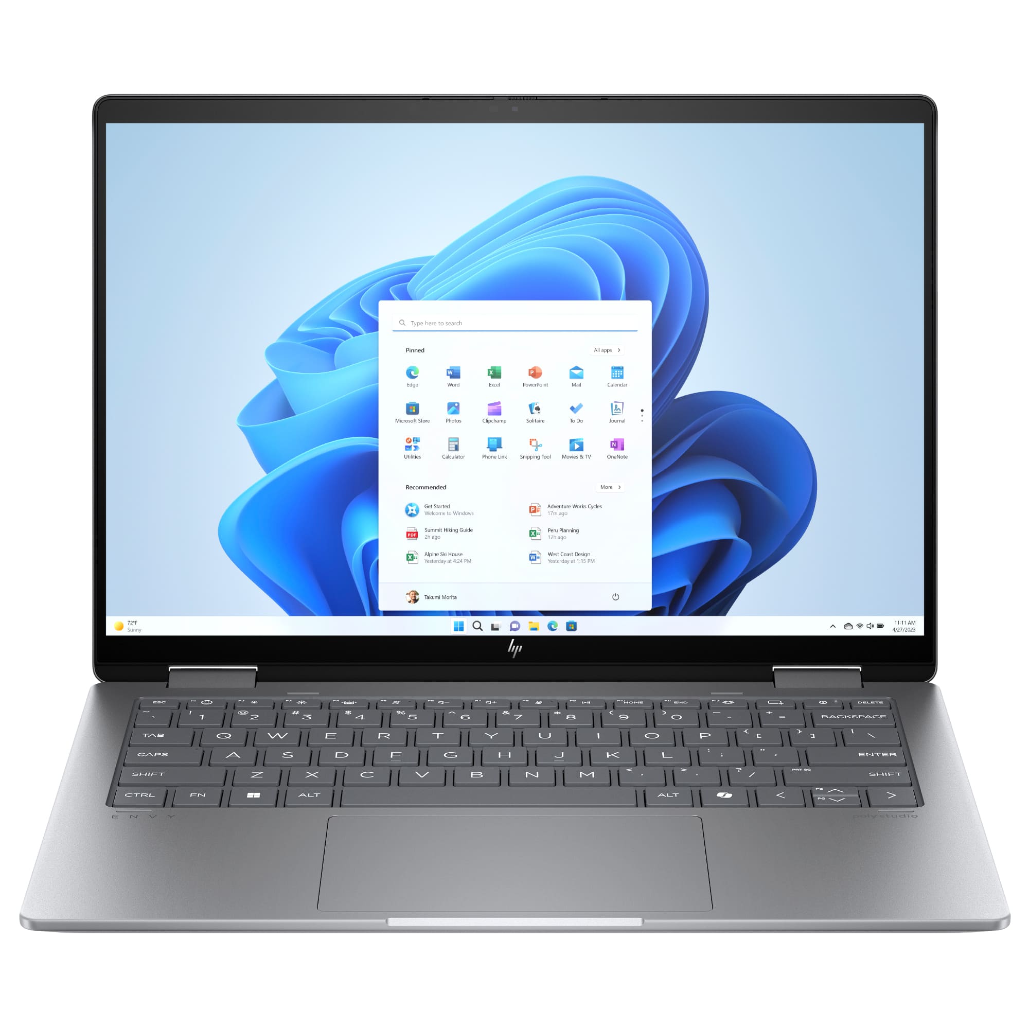 HP - Envy 2-in-1 14" 2K Touch-Screen Laptop - Intel Core Ultra 7 155U 2023 - 32GB Memory - 1TB SSD - Meteor Silver product i…