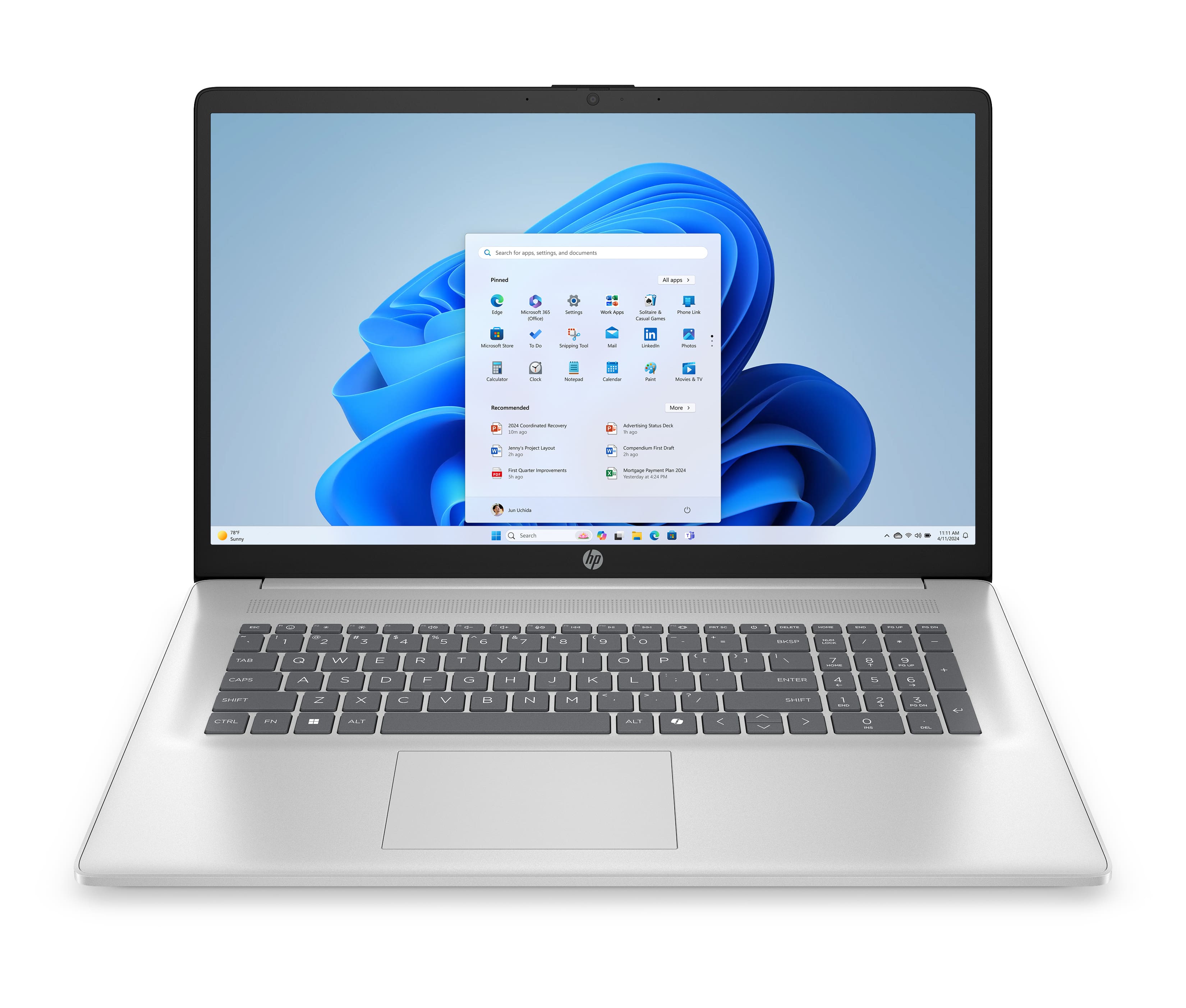 HP - Laptop 17-cn3123nr 17.3" Intel Core i5-1335U 16GB RAM 512GB SSD Win 11 Home - Silver product image
