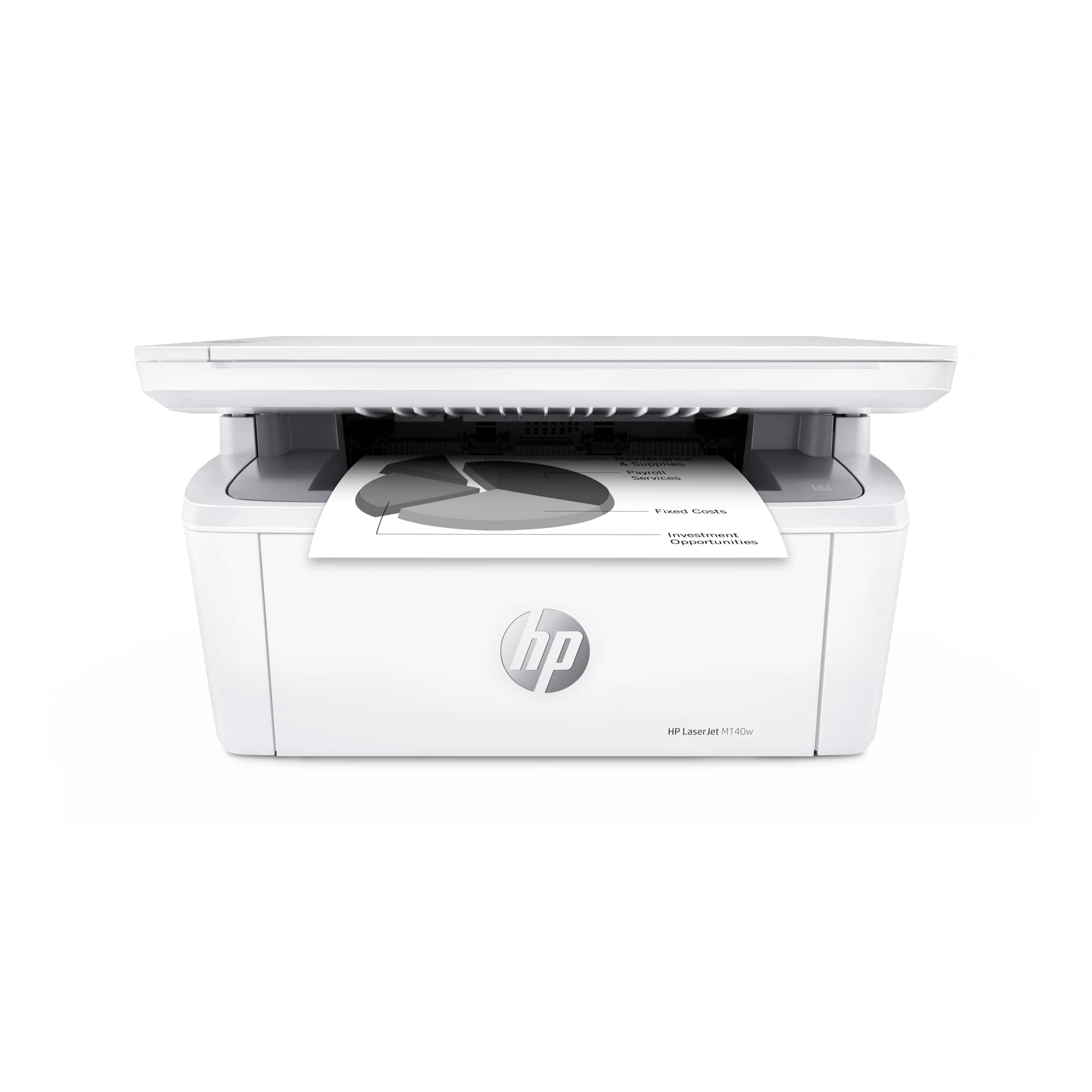 HP - LaserJet M140w Wireless AI-Enabled Black and Laser Printer - White product image