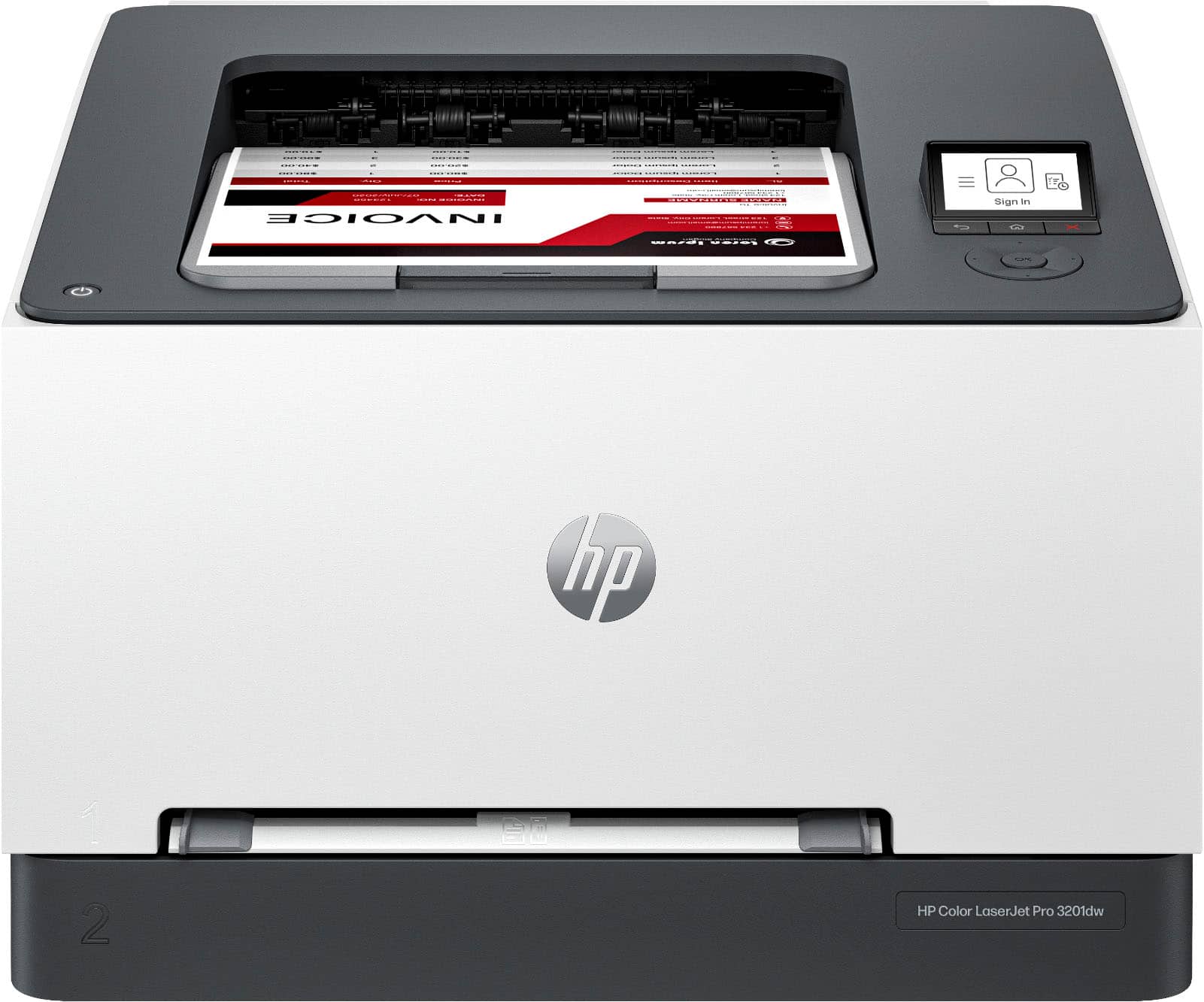 HP - LaserJet Pro 3201dw Wireless Color Laser Printer - White & Slate product image