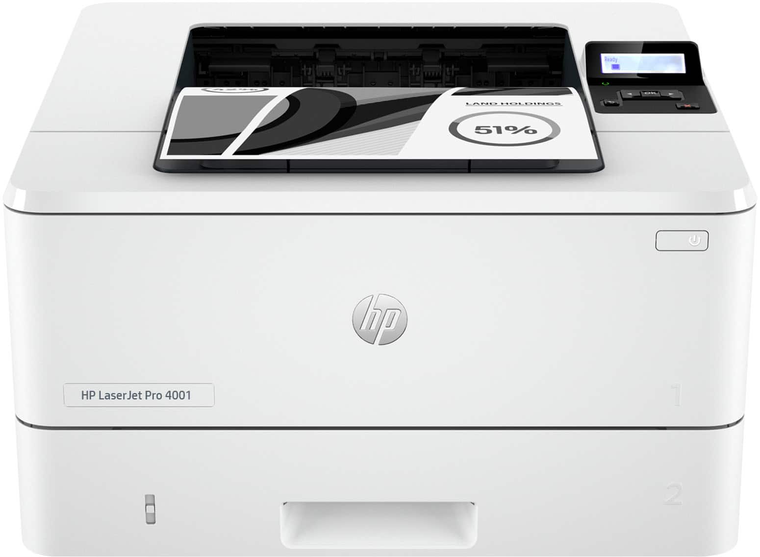 HP - LaserJet Pro 4001n Black-and- Laser Printer - White product image