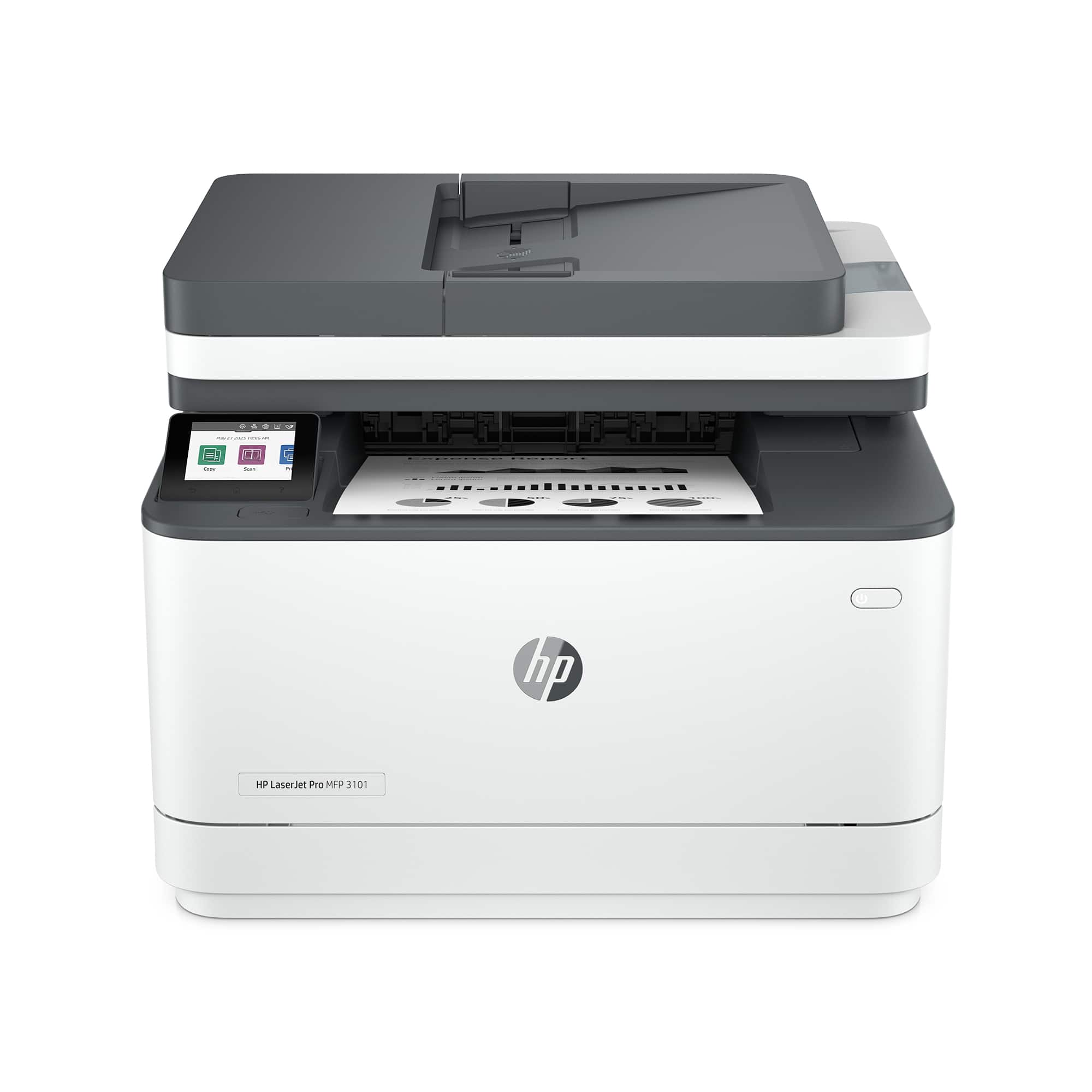 HP - LaserJet Pro MFP 3101sdw Wireless AI-Enabled Black-and- All-in-One Laser Printer - White product image