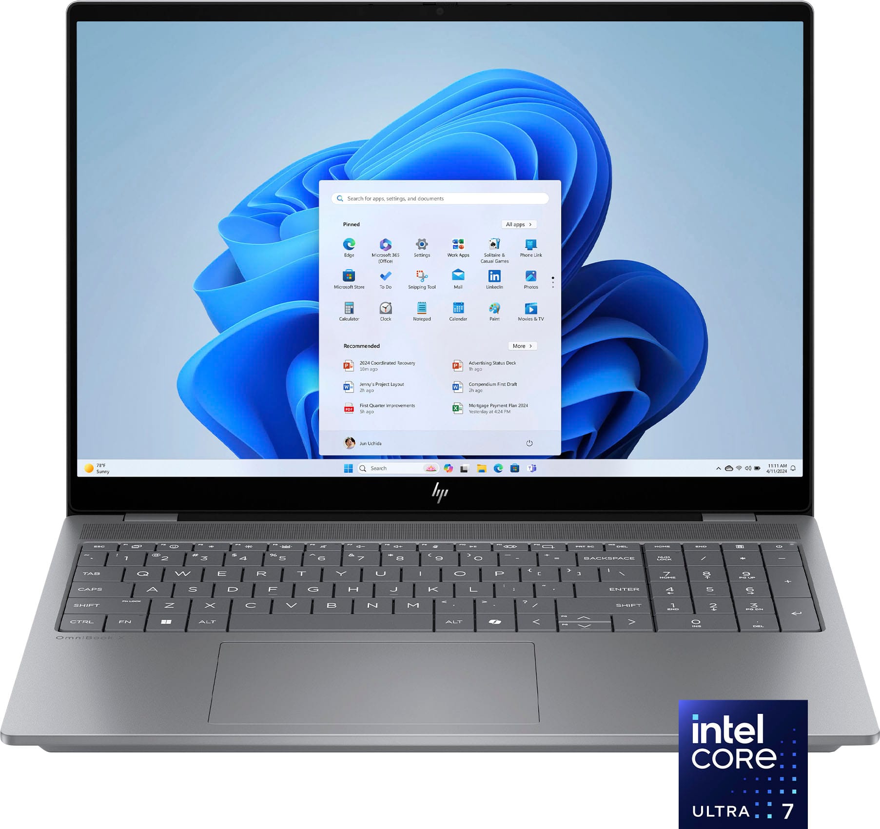 HP - OmniBook X 16" 2K OLED Touch-Screen Laptop - Intel Core Ultra 7 2025 - 32GB Memory - NVIDIA GeForce RTX 4050 - 2TB SSD…
