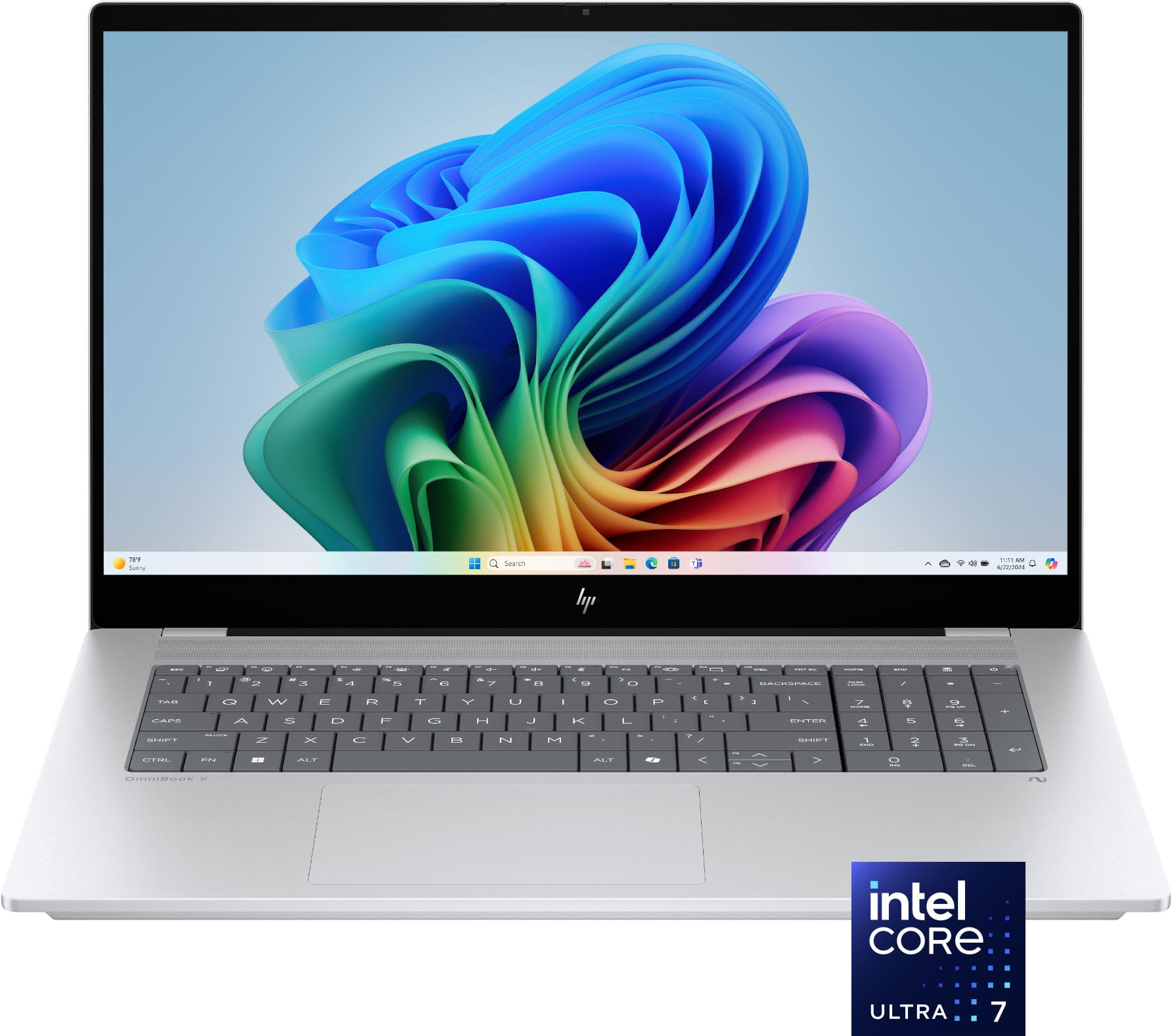 HP - OmniBook X - Copilot+ PC - 17.3" Full HD Touch-Screen Laptop - Intel Core Ultra 7 258V 2024 - 32GB Memory - 2TB SSD - G…