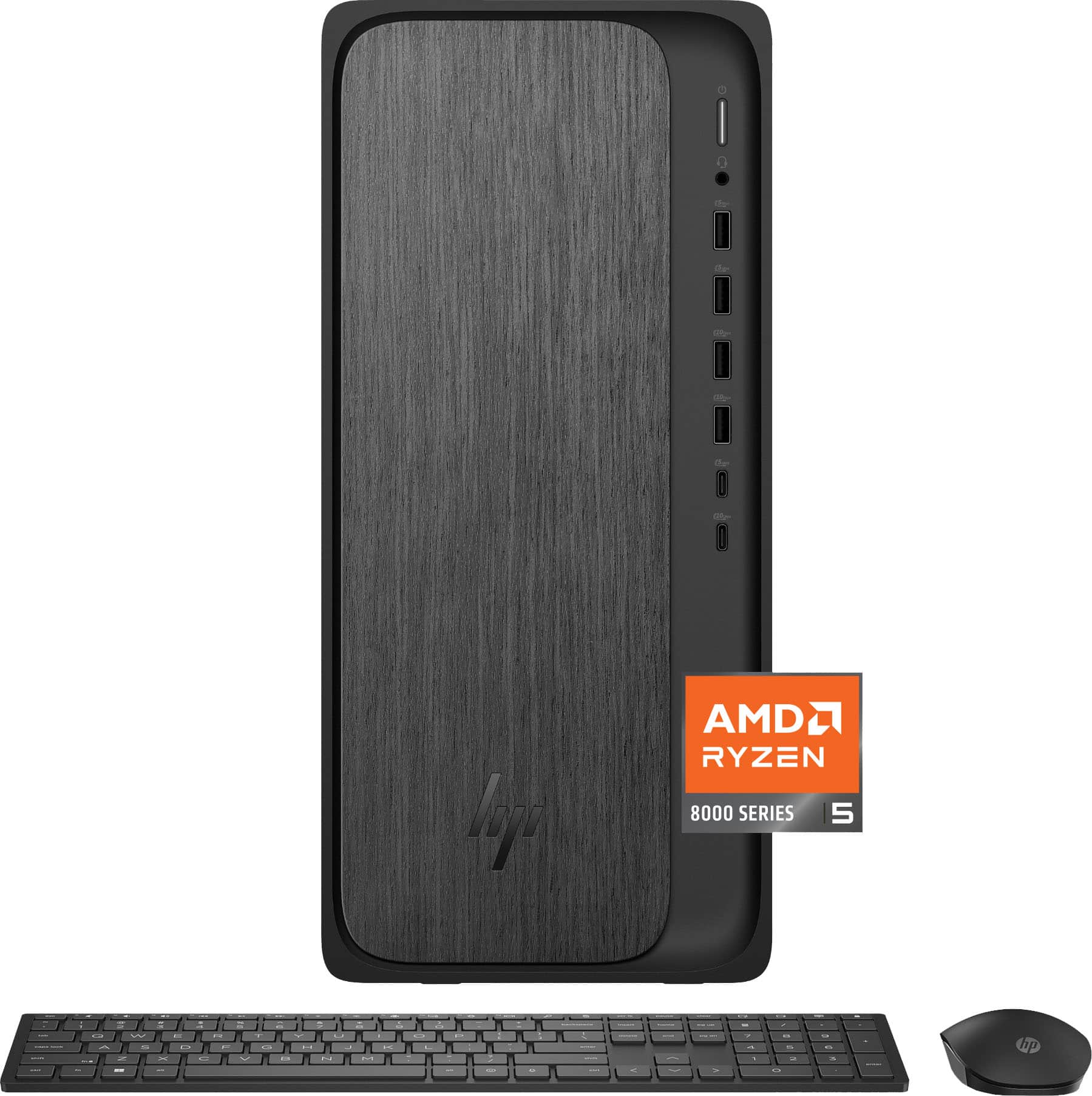 HP - OmniDesk Desktop - AMD Ryzen 5 8500G 2024 - 16GB DDR5 Memory - 512GB SSD - Gray Wood product image