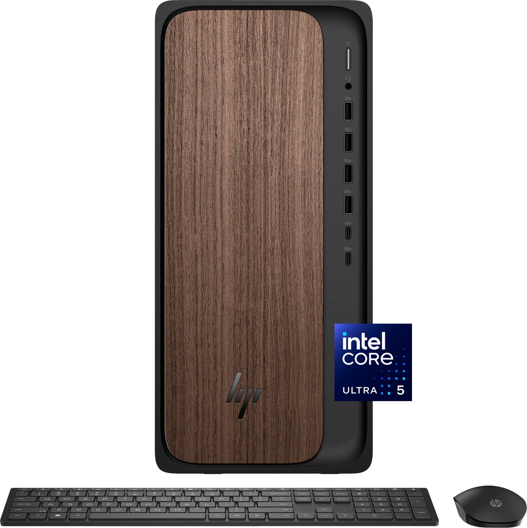 HP - OmniDesk Desktop - Intel Core Ultra 5 225 2025 - 16GB DDR5 Memory - 1TB SSD - Dark Wood product image