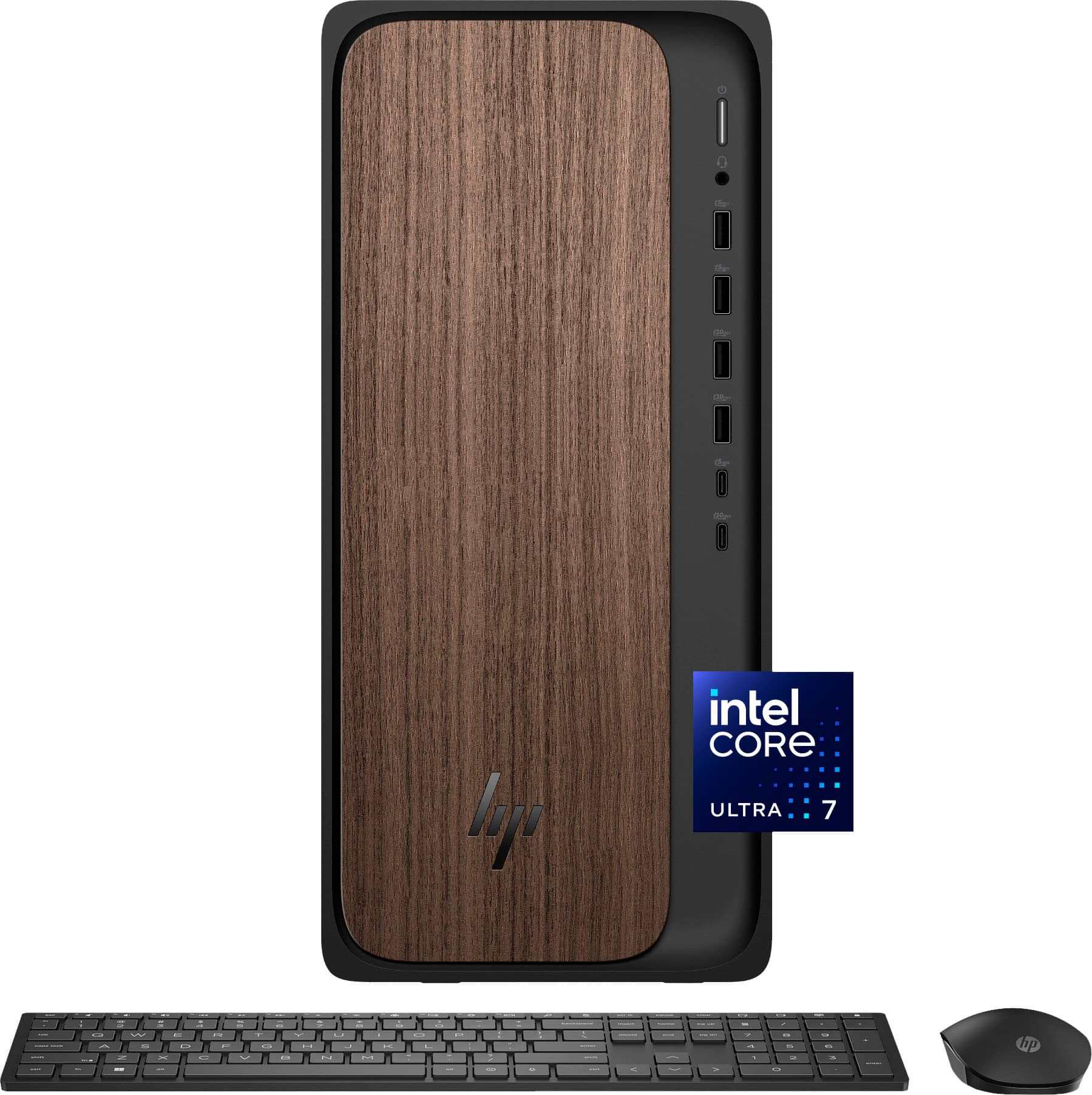 HP - OmniDesk Desktop - Intel Core Ultra 7 265 2025 - 32GB DDR5 Memory - NVIDIA GeForce RTX 4060 - 1TB SSD - Dark Wood produ…